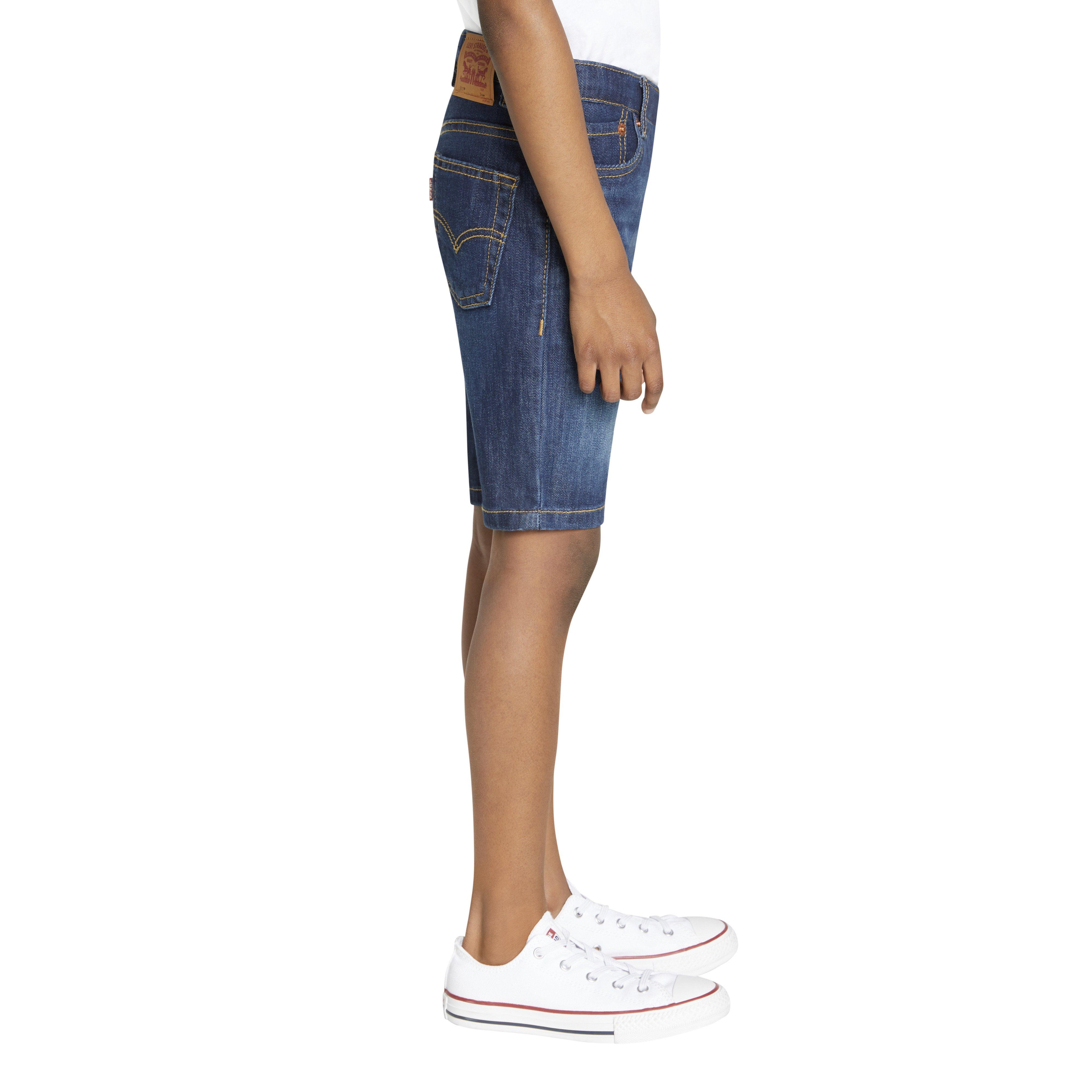 Levi's Little Boys' Performance 511 Slim Fit Medium Wash Highlands Denim Shorts - BLUE Thumbnail View 3