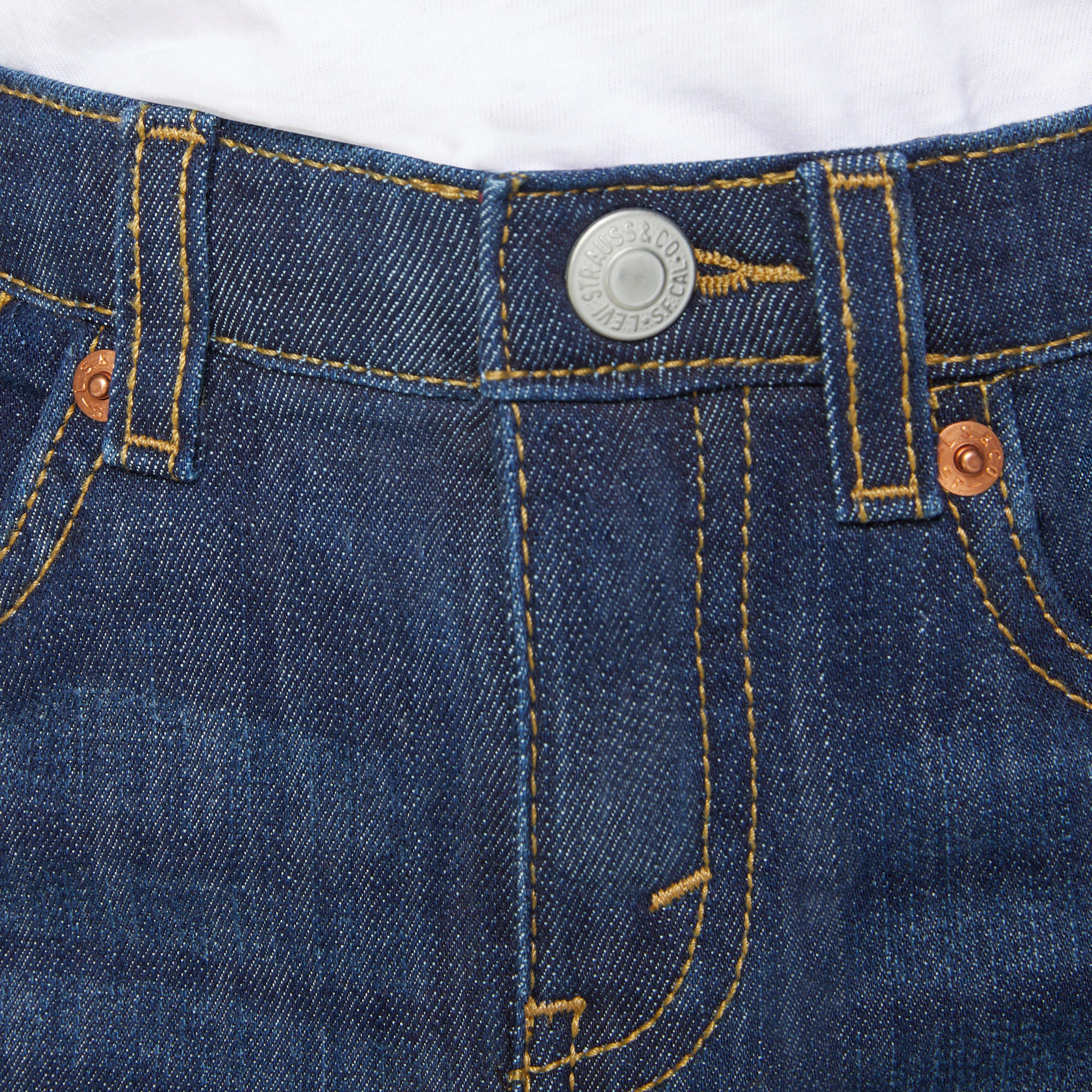 Levi's Little Boys' Performance 511 Slim Fit Medium Wash Highlands Denim Shorts - BLUE Thumbnail View 4