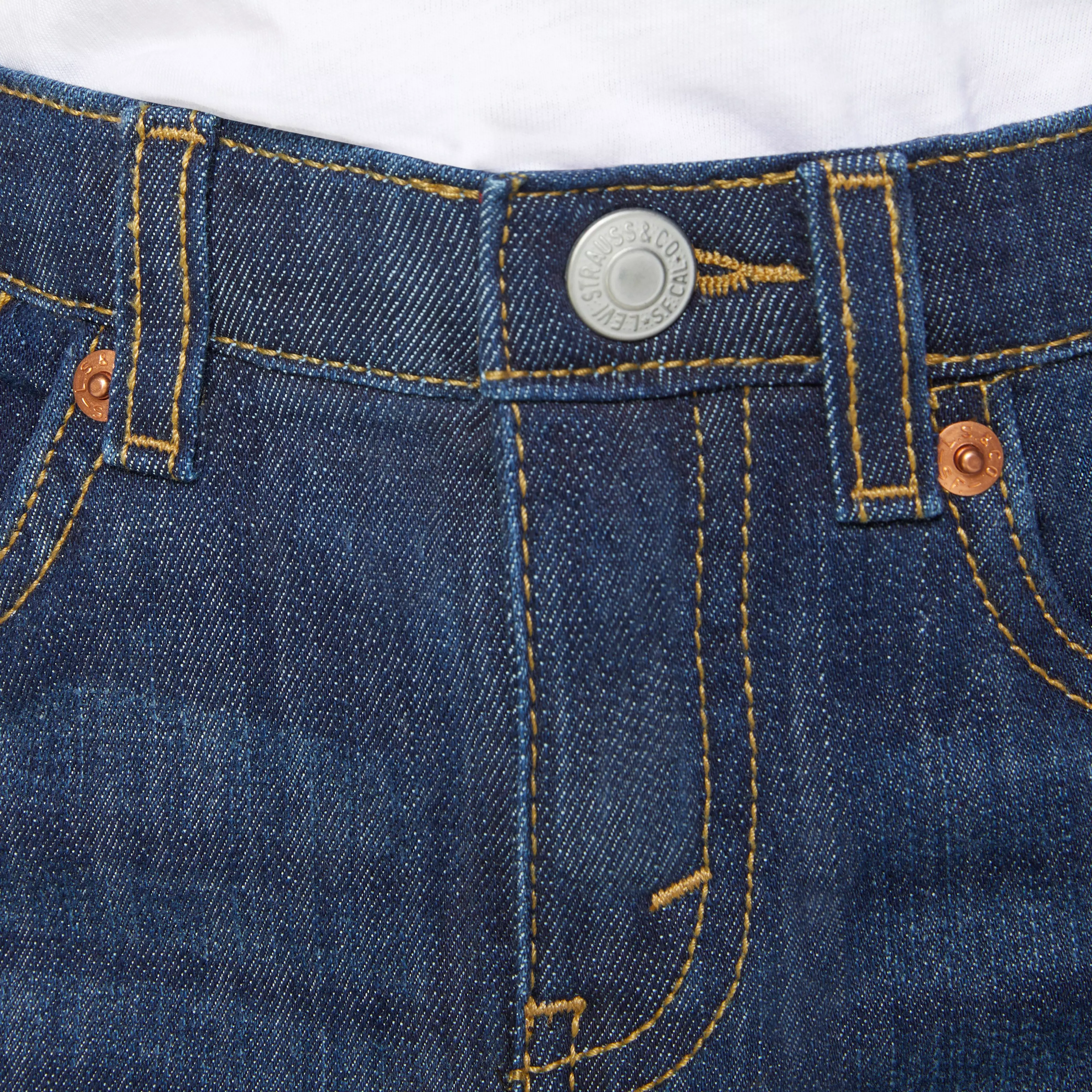 Levi's Performance 511 Slim Fit Medium Wash Little Boys' Highlands Denim Shorts - BLUE