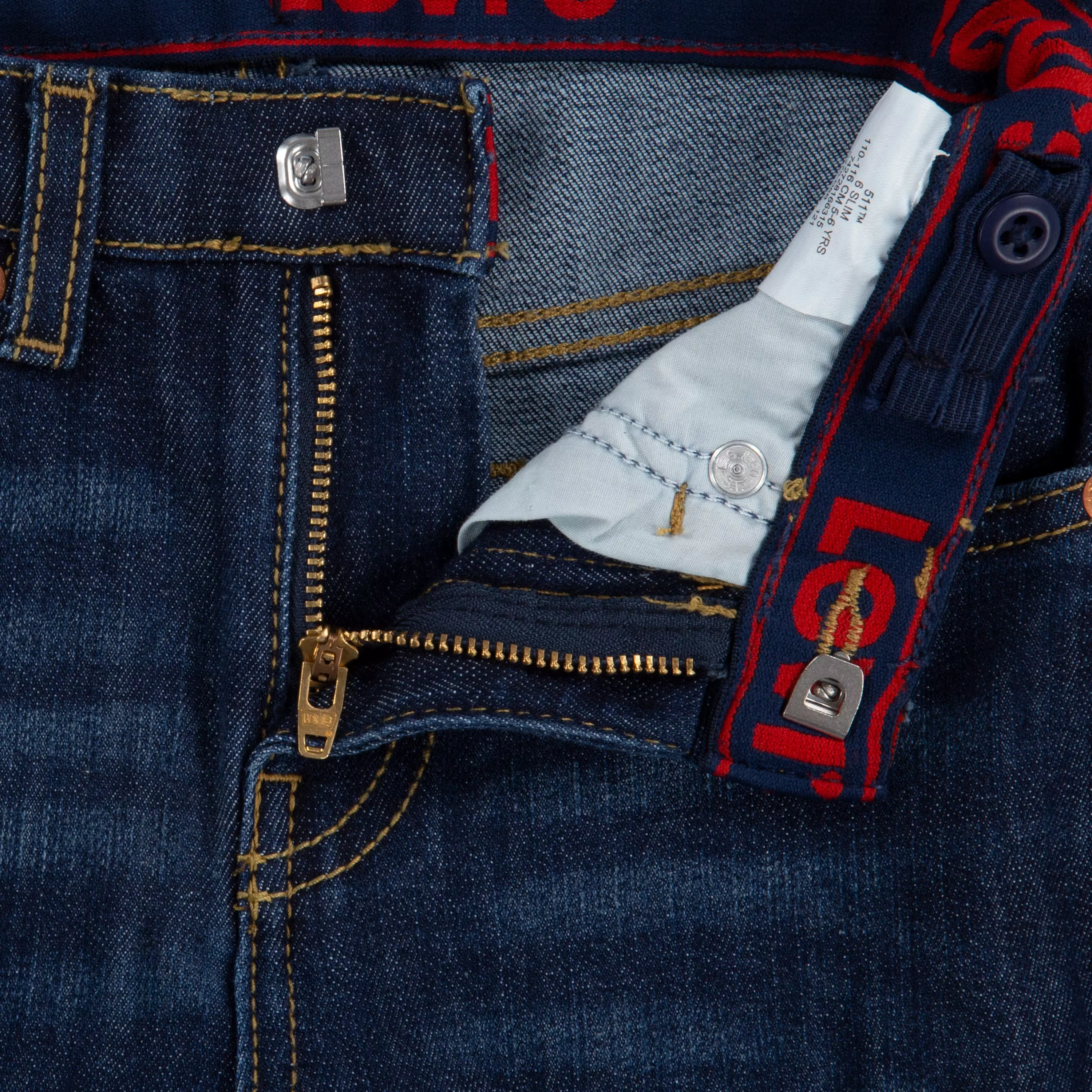 Levi's Performance 511 Slim Fit Medium Wash Little Boys' Highlands Denim Shorts - BLUE