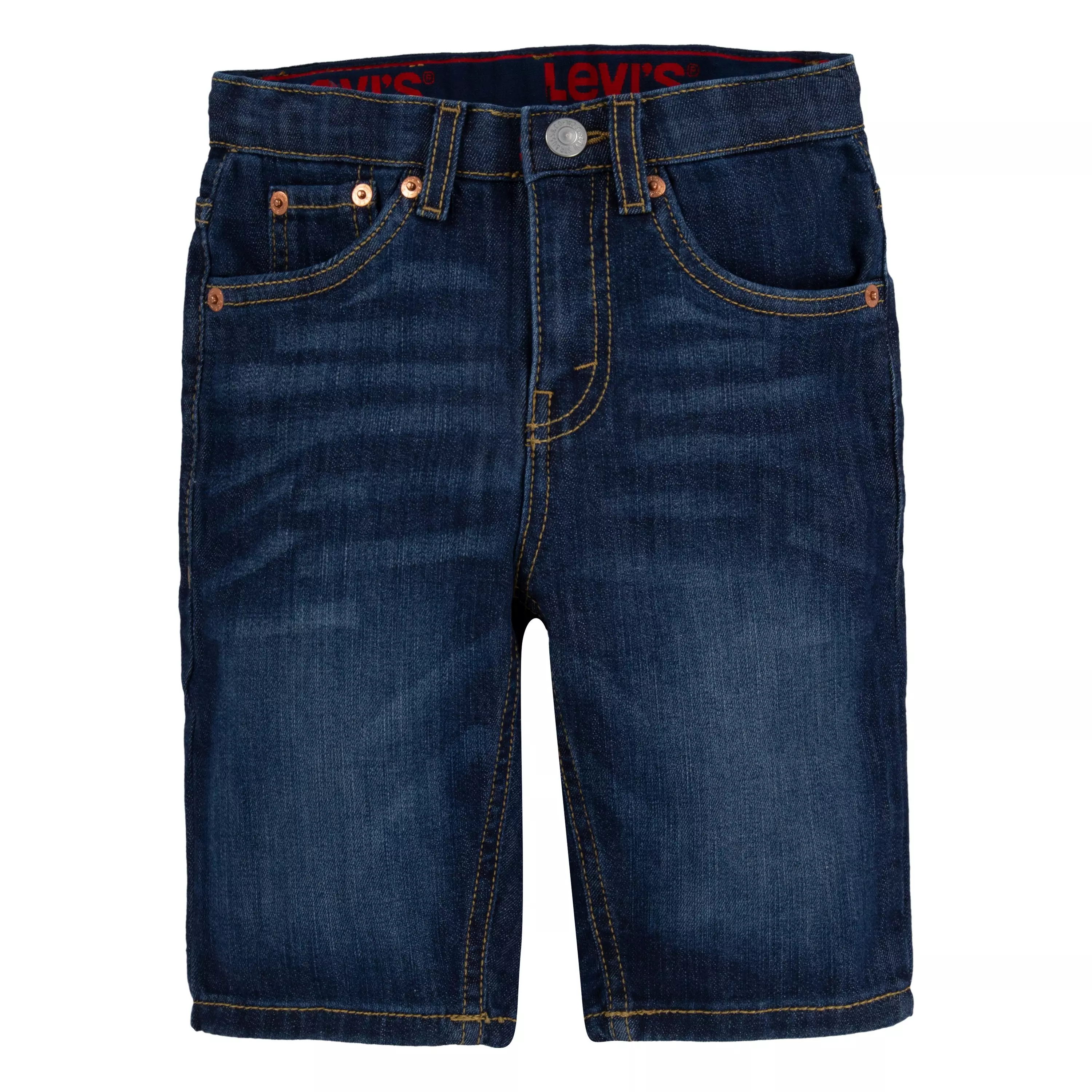 Levi's Performance 511 Slim Fit Medium Wash Little Boys' Highlands Denim Shorts - BLUE