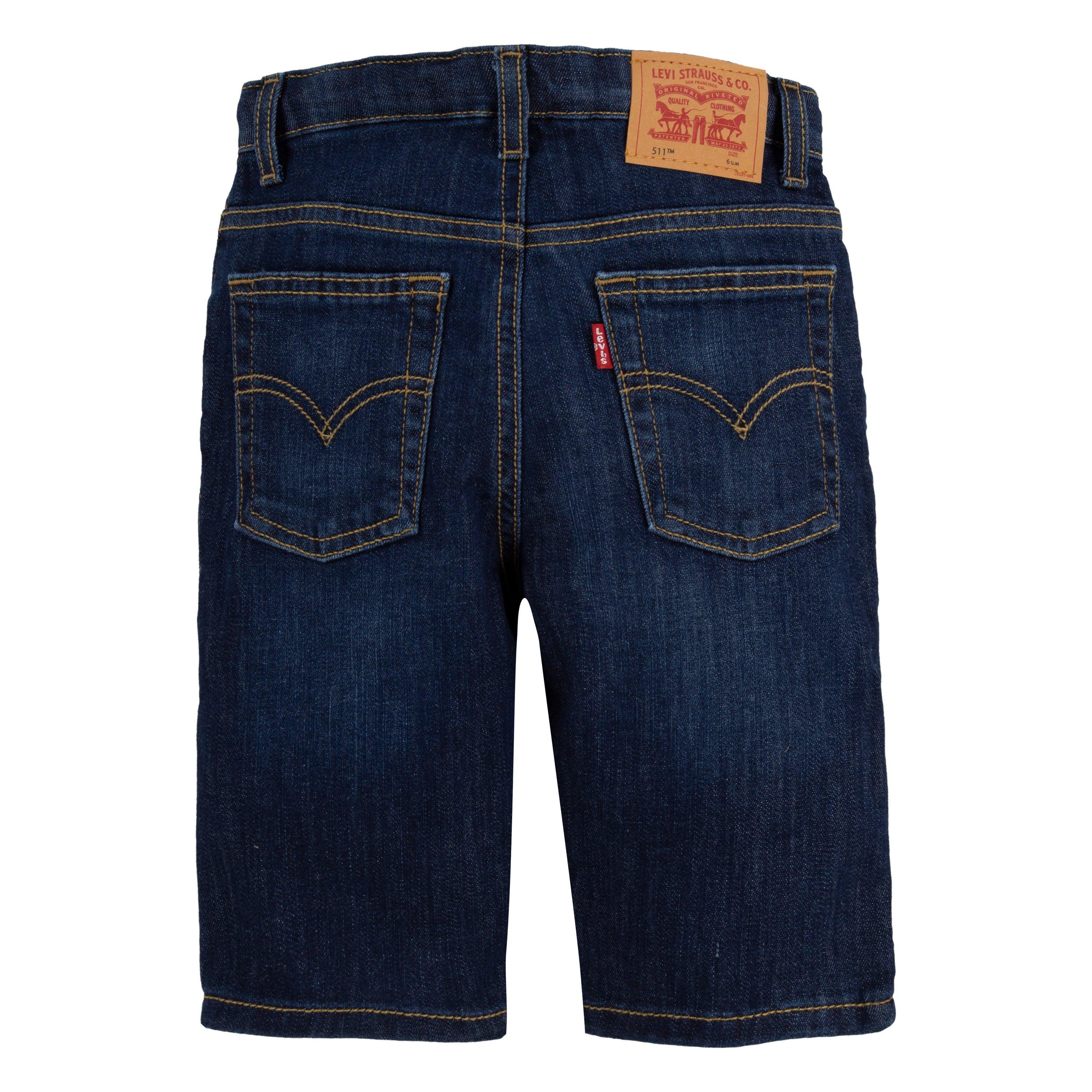 Levi's Performance 511 Slim Fit Medium Wash Little Boys' Highlands Denim Shorts - BLUE Thumbnail View 8