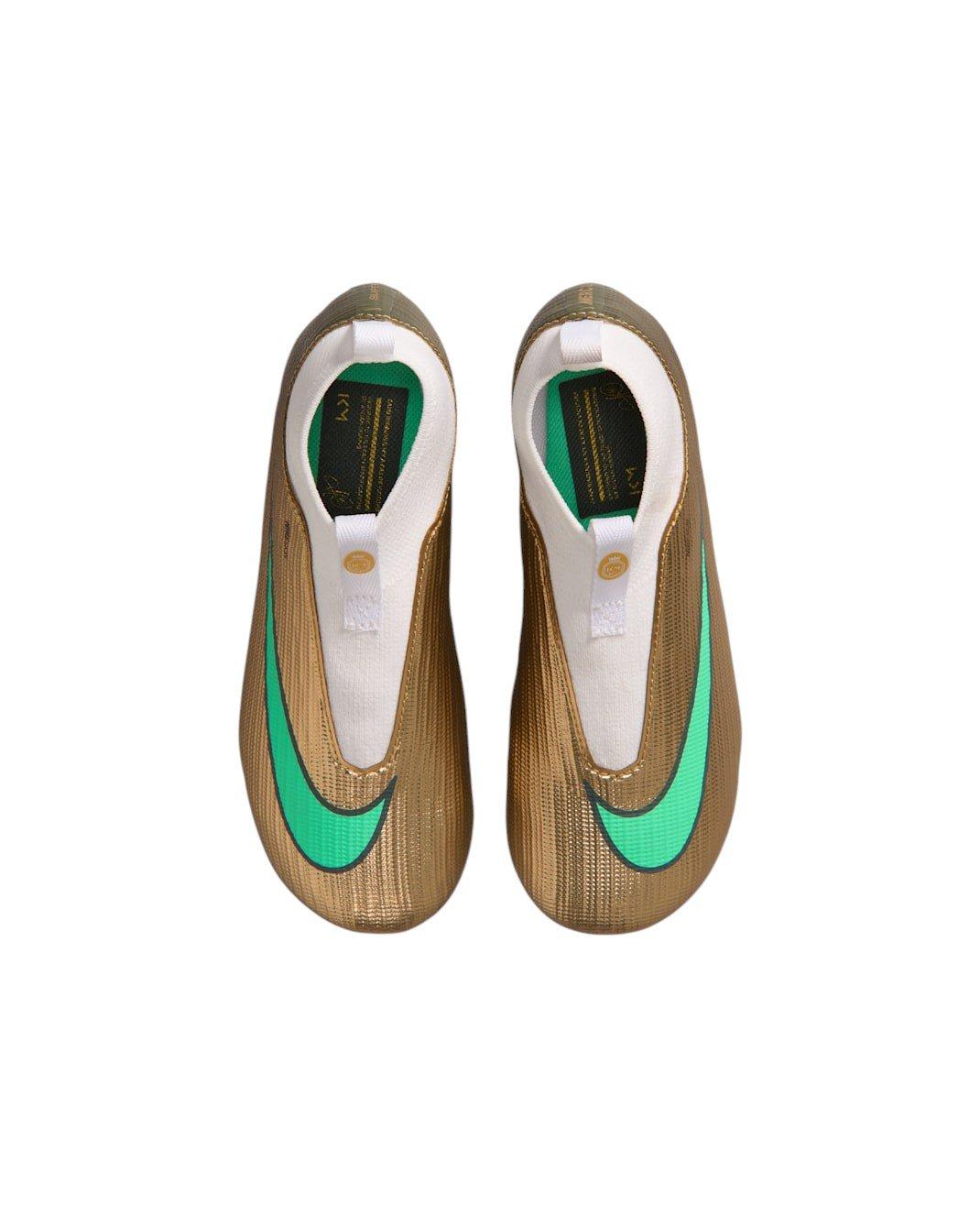 Nike Mercurial Superfly 11 Academy MG "Metallic Gold/Green Glow" Preschool Kids' Soccer Cleat - GOLD/GREEN