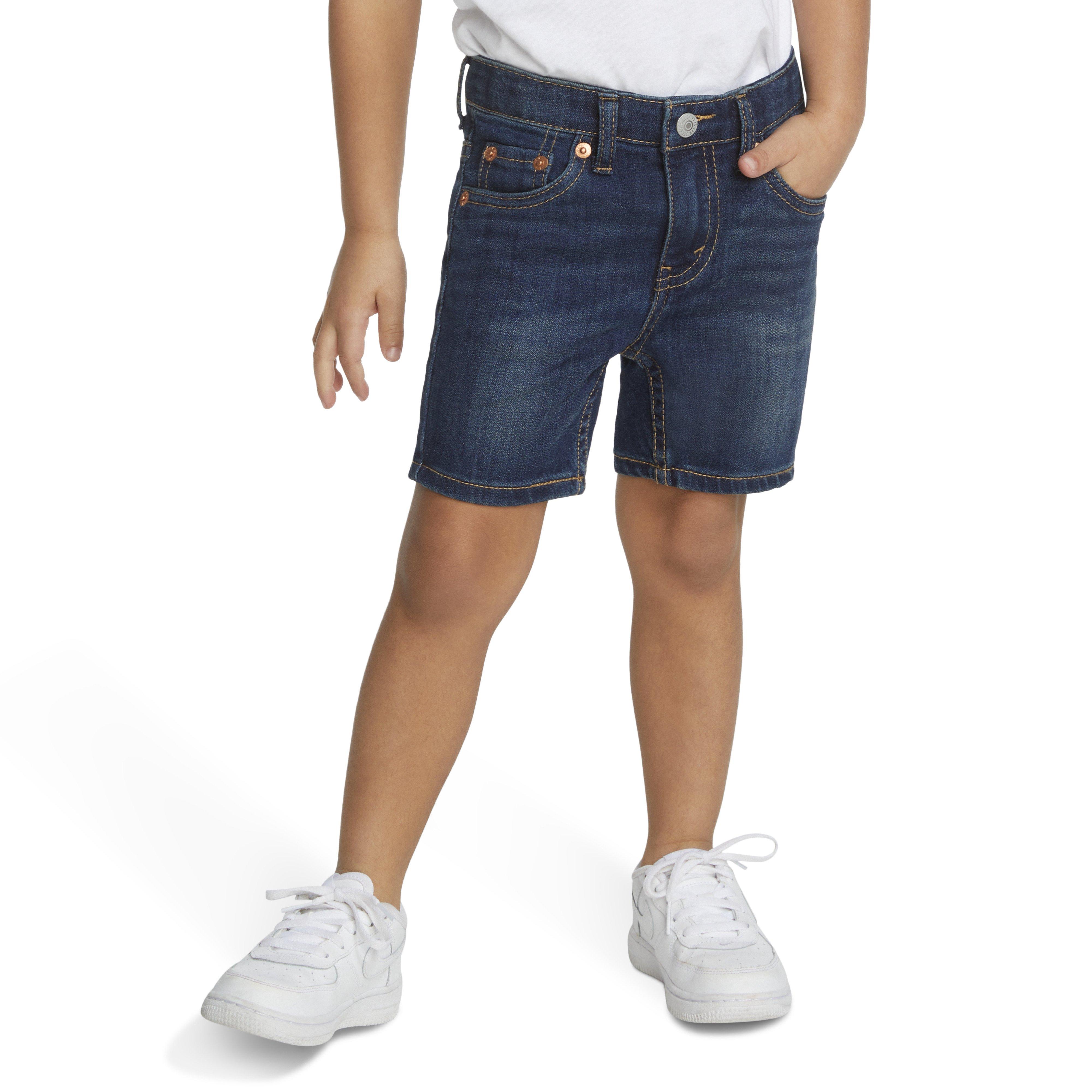 Levi's Toddler Boys' Performance 511 Slim Fit Medium Wash Blown Away Denim Shorts - BLUE Thumbnail View 1