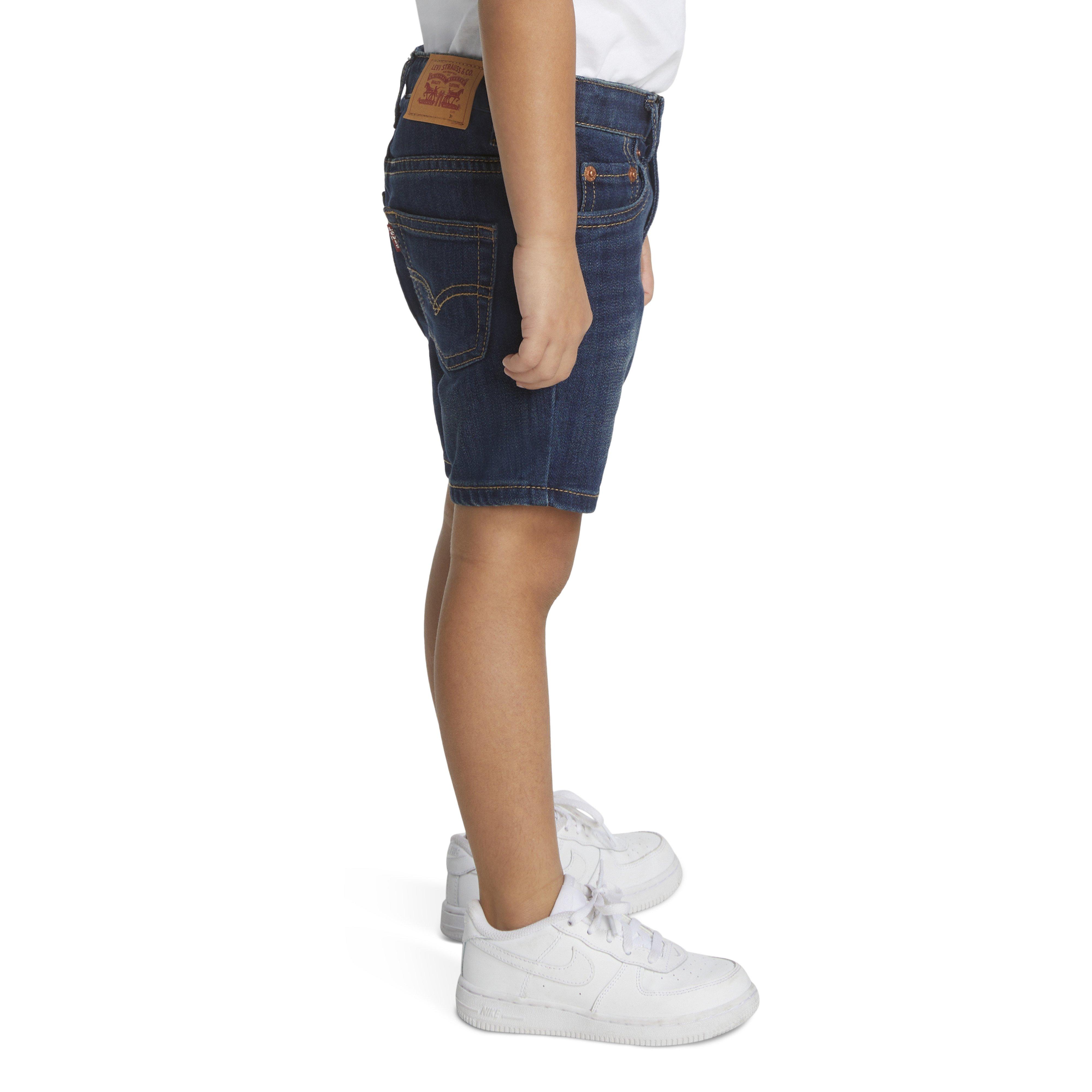 Levi's Toddler Boys' Performance 511 Slim Fit Medium Wash Blown Away Denim Shorts - BLUE Thumbnail View 3