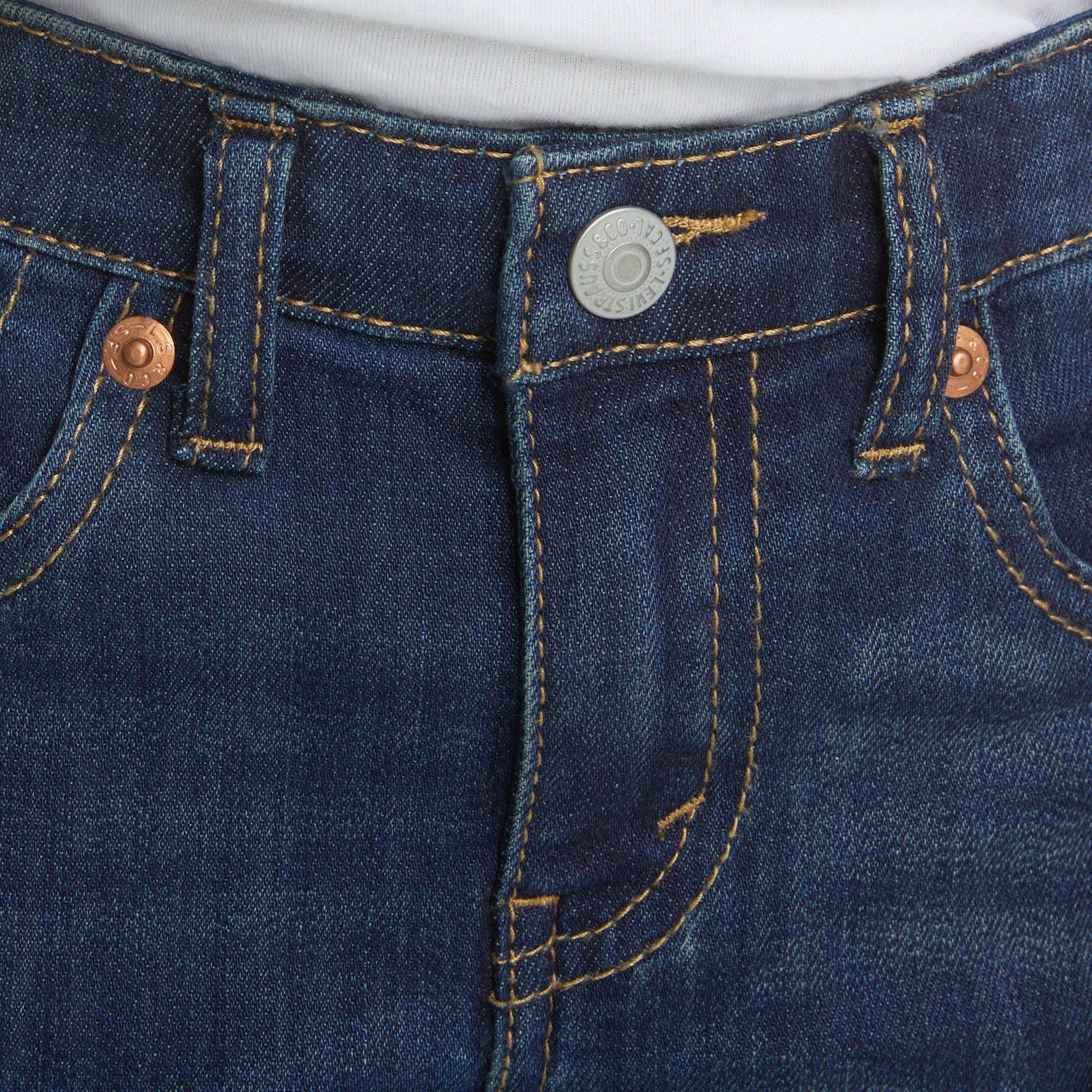 Levi's Toddler Boys' Performance 511 Slim Fit Medium Wash Blown Away Denim Shorts - BLUE Thumbnail View 4