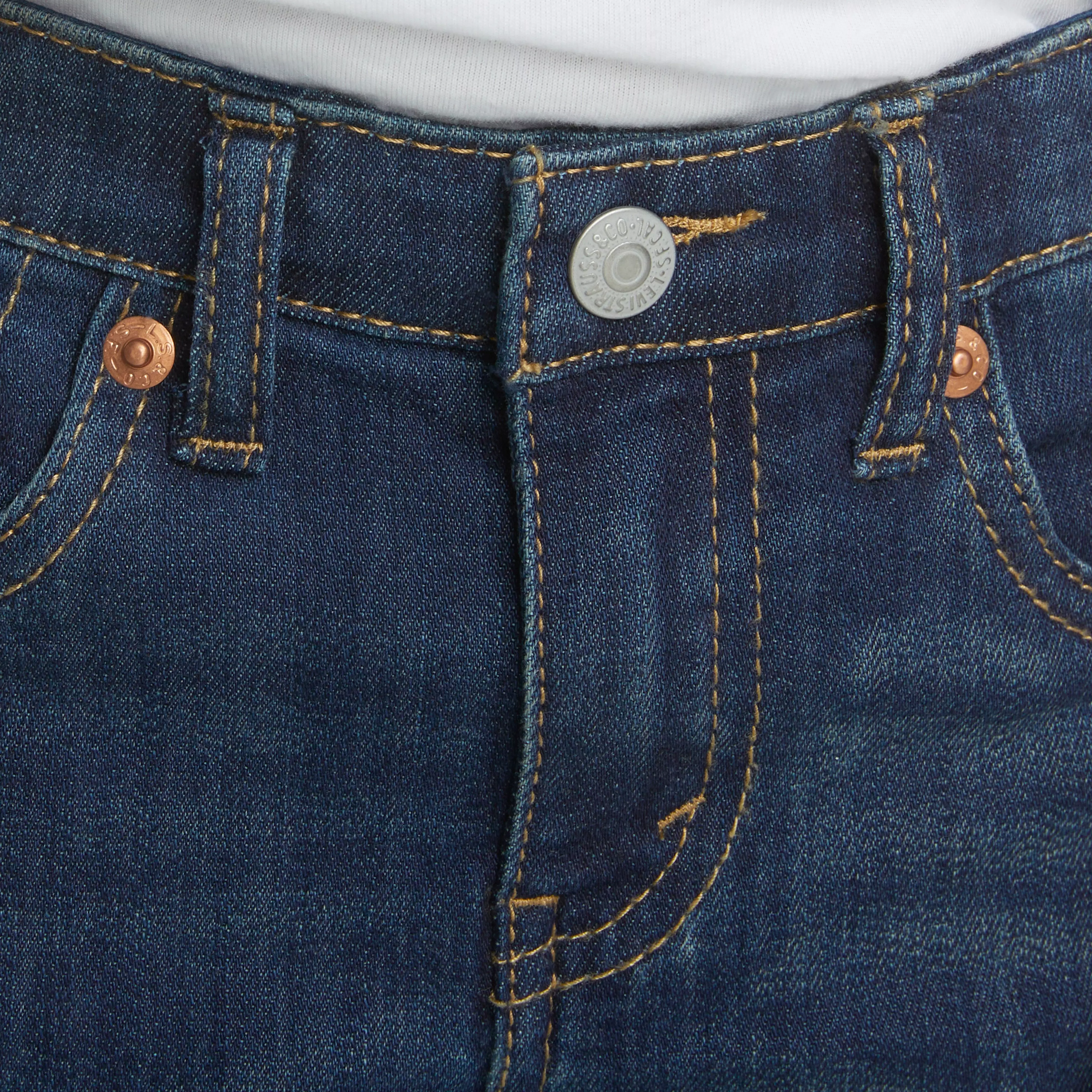 Levi's Toddler Boys' Performance 511 Slim Fit Medium Wash Blown Away Denim Shorts - BLUE