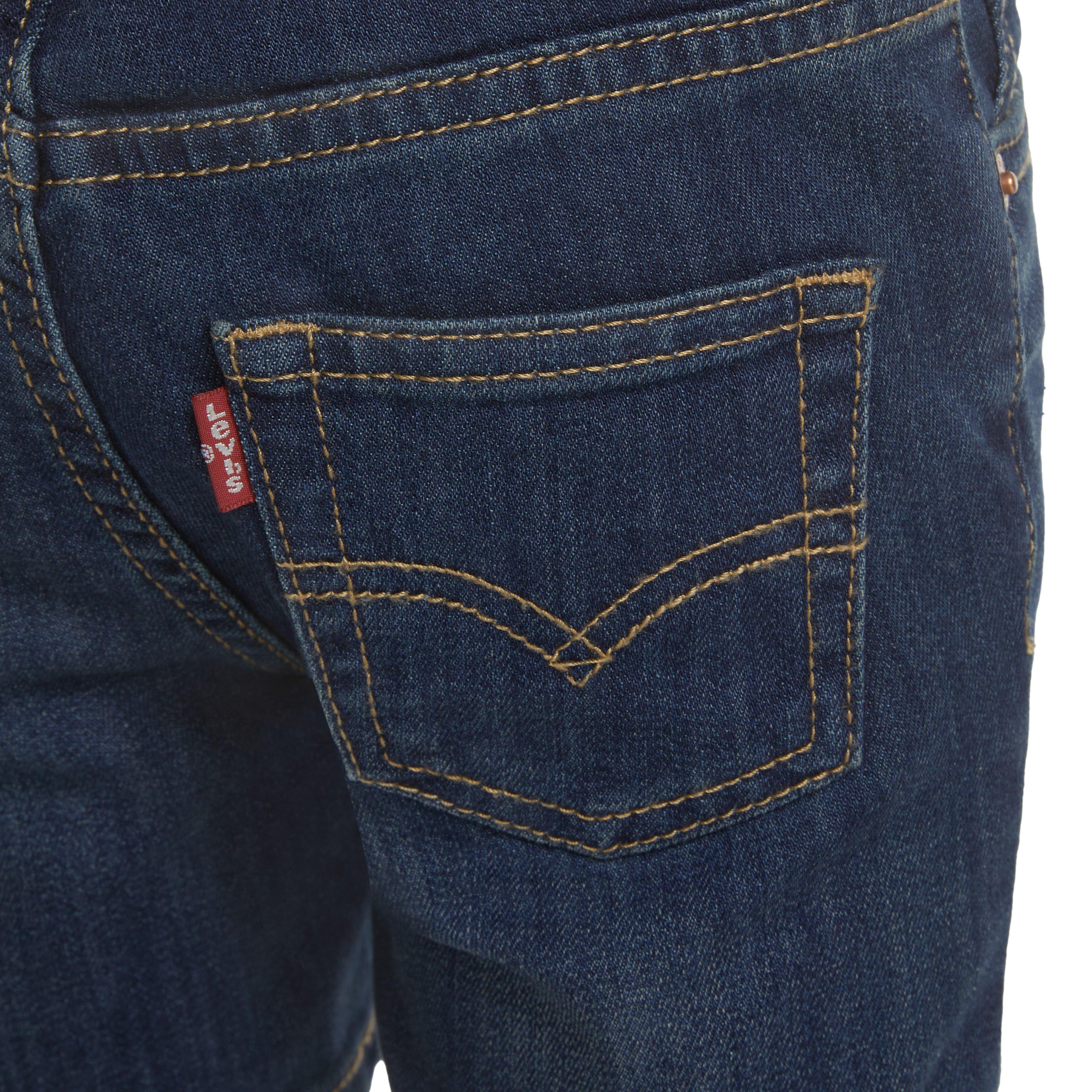 Levi's Toddler Boys' Performance 511 Slim Fit Medium Wash Blown Away Denim Shorts - BLUE Thumbnail View 6
