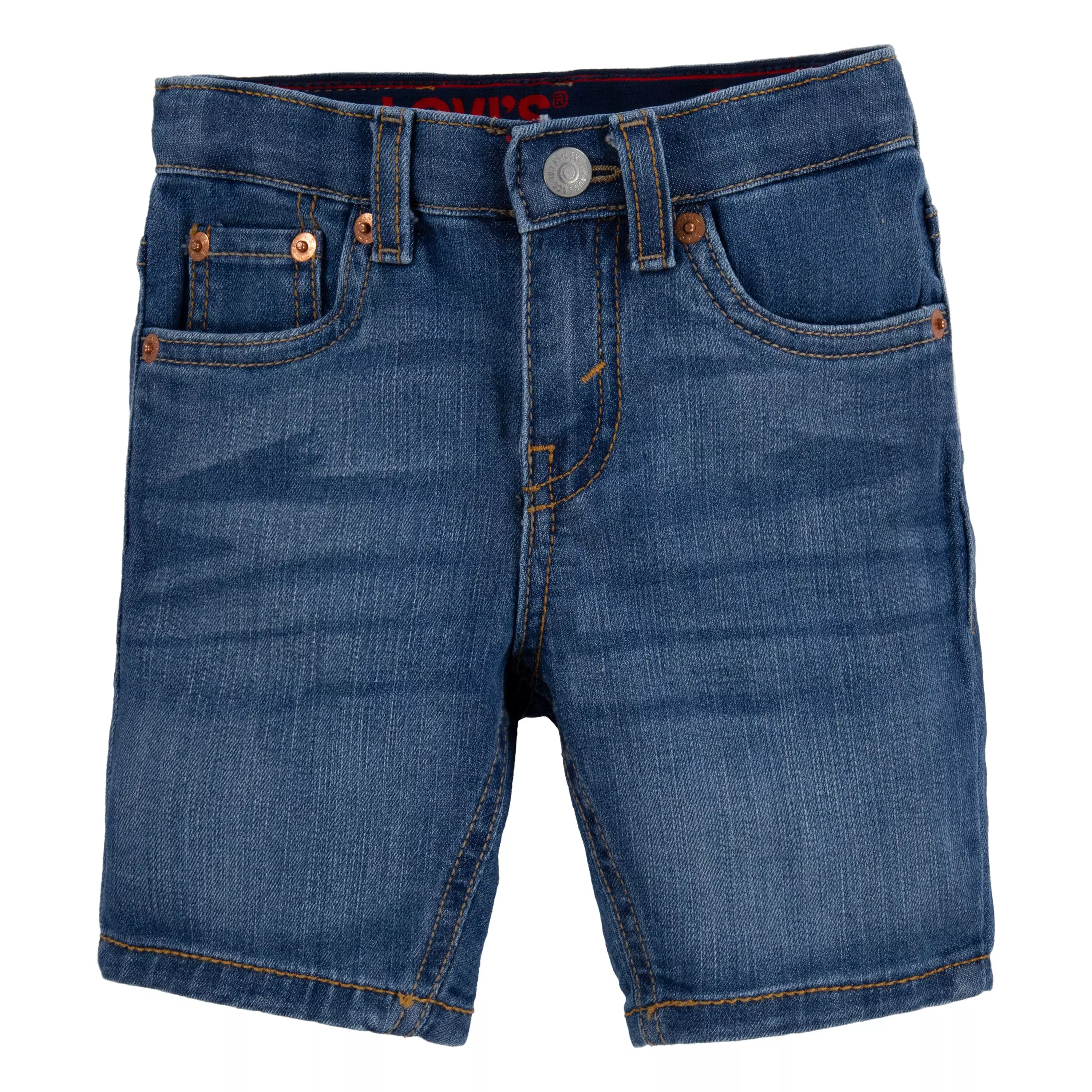 Levi's Performance 511 Slim Fit Medium Wash Toddler Boys' Blown Away Denim Shorts - BLUE