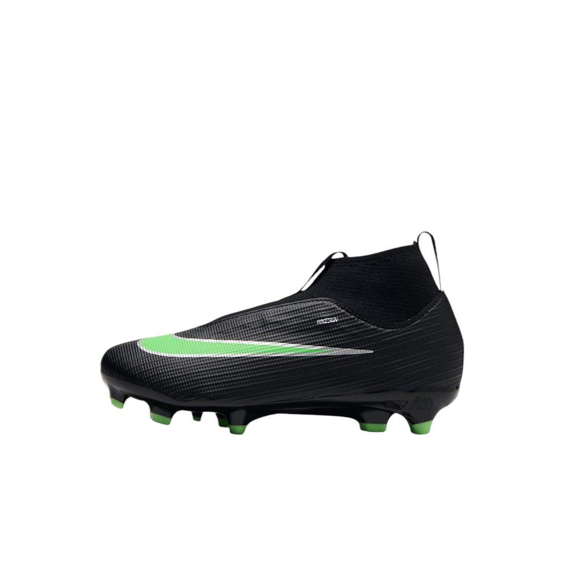 Nike Mercurial Superfly 11 Academy MG "Black/Black/Illusion Green" Preschool Kids' Soccer Cleat - BLACK/BLACK/GREEN