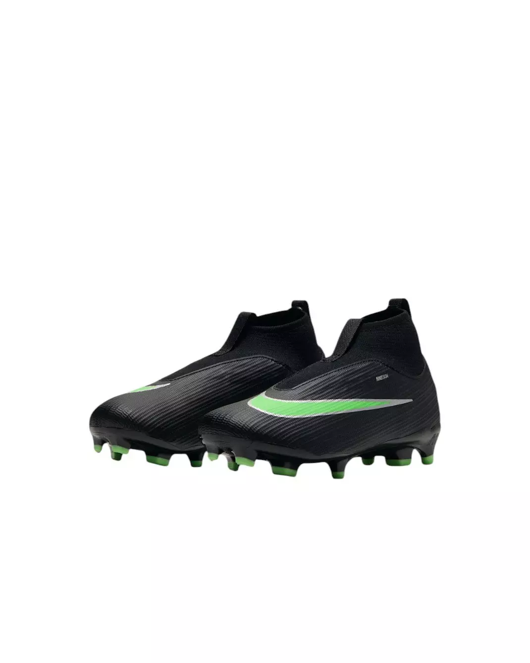 Nike Mercurial Superfly 11 Academy MG "Black/Black/Illusion Green" Preschool Kids' Soccer Cleat - BLACK/BLACK/GREEN