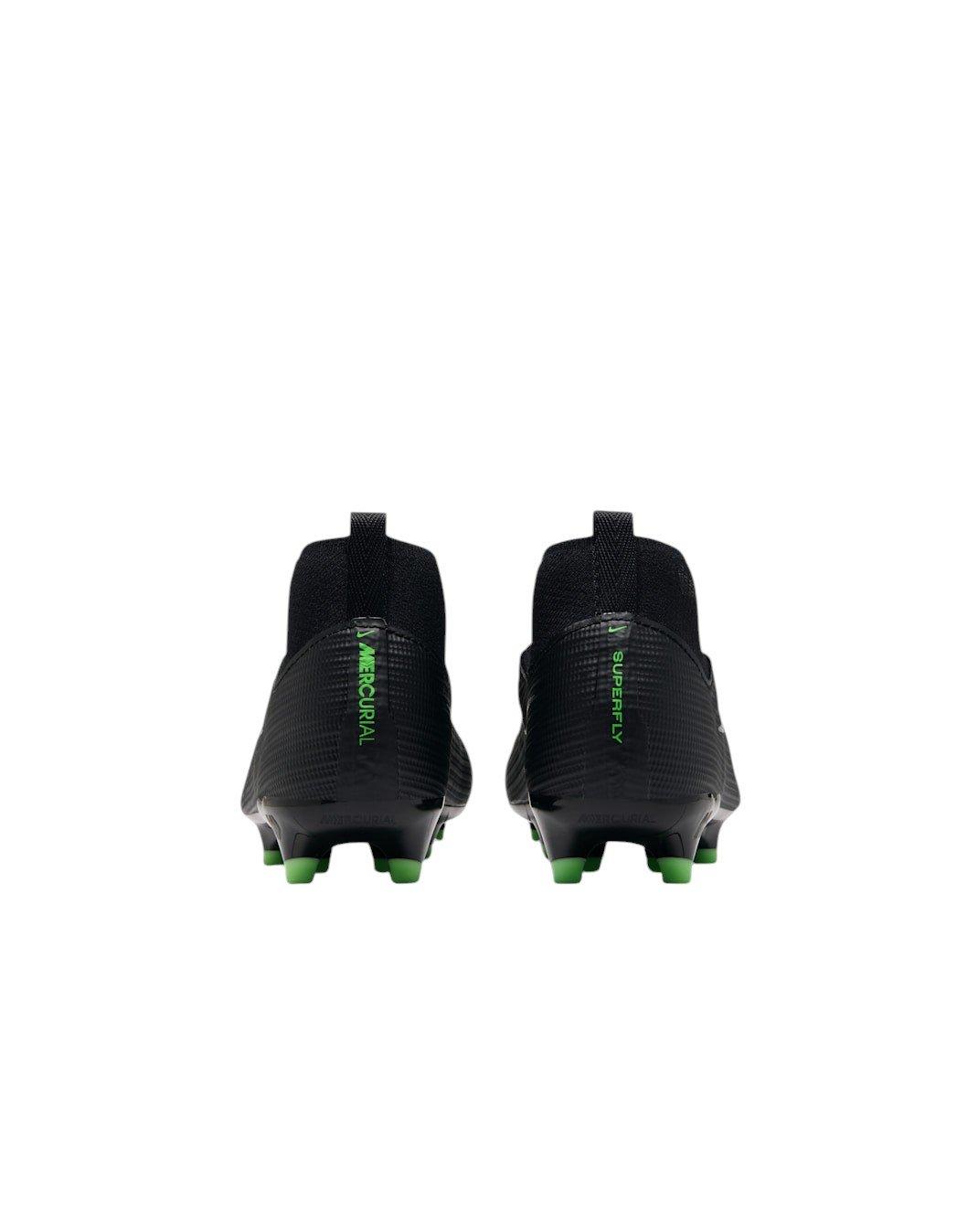 Nike Mercurial Superfly 11 Academy MG "Black/Black/Illusion Green" Preschool Kids' Soccer Cleat - BLACK/BLACK/GREEN