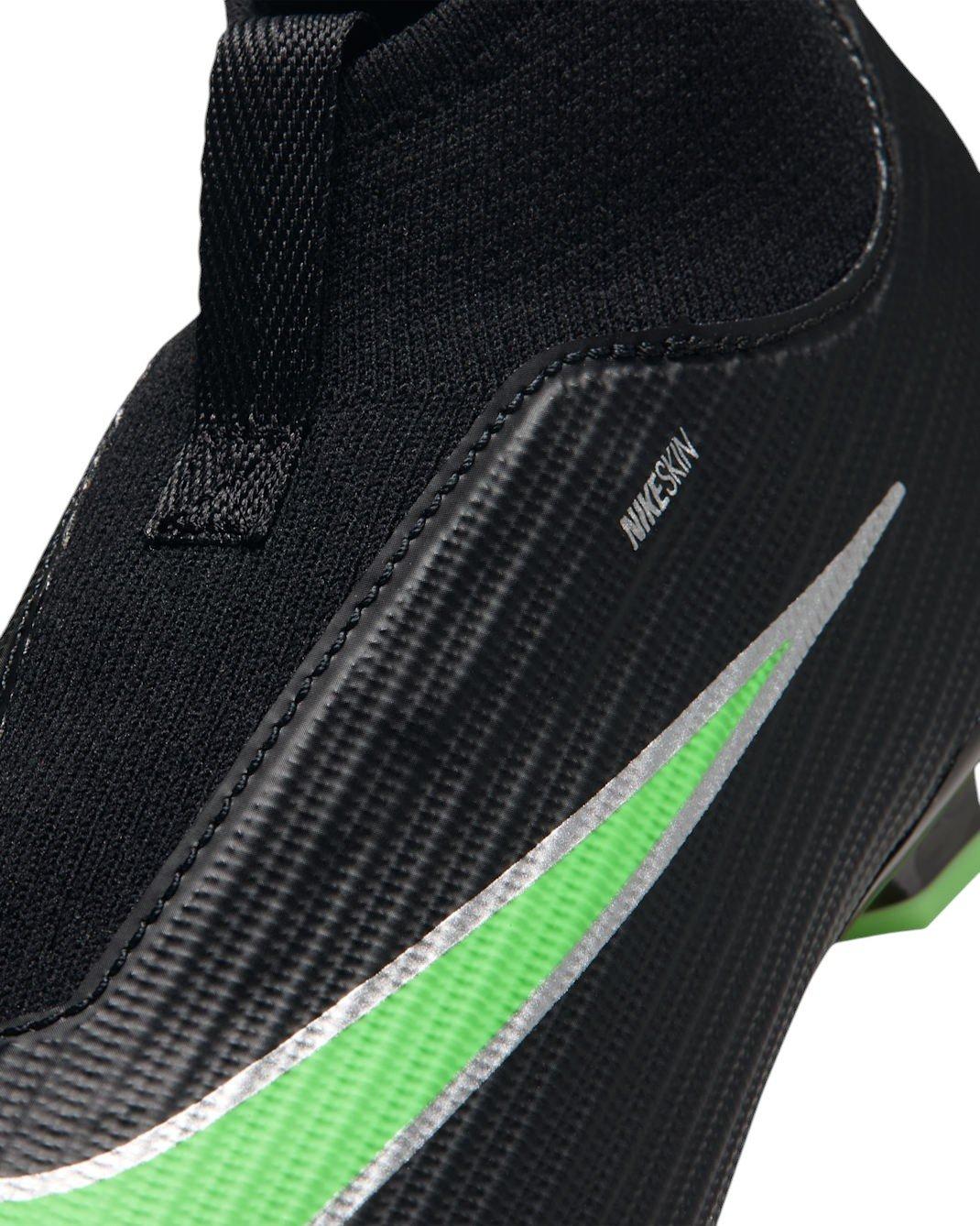 Nike Mercurial Superfly 11 Academy MG "Black/Black/Illusion Green" Preschool Kids' Soccer Cleat - BLACK/BLACK/GREEN