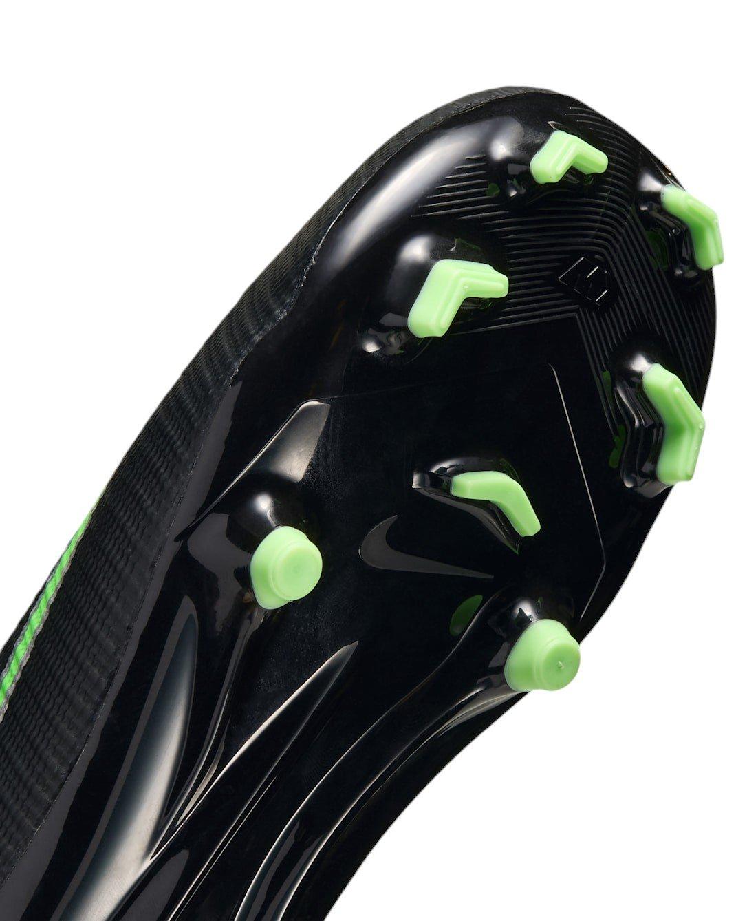 Nike Mercurial Superfly 11 Academy MG "Black/Black/Illusion Green" Preschool Kids' Soccer Cleat - BLACK/BLACK/GREEN