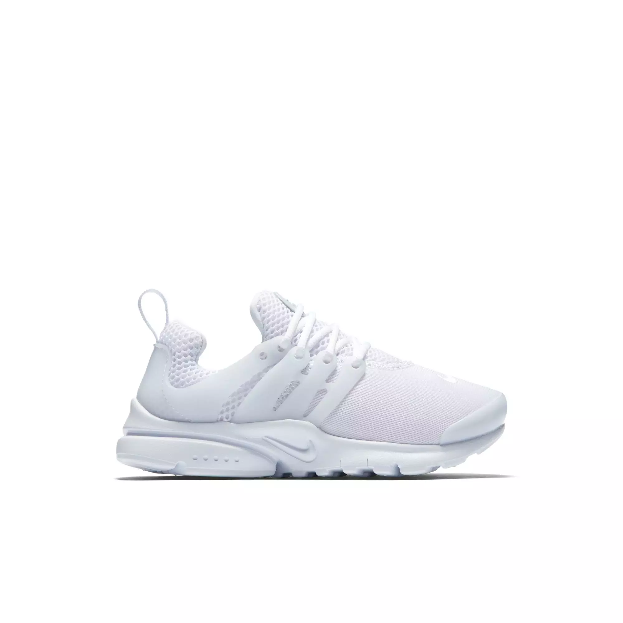 Nike Presto "White/White/Pure Platinum/White" Preschool Girls' Shoe - WHITE