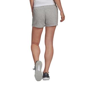 adidas Women's Essentials Grey Slim Logo Shorts