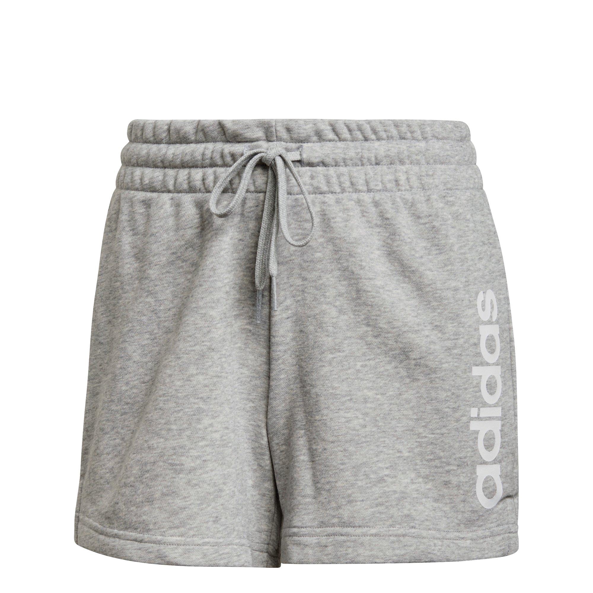 adidas Women's Essentials Grey Slim Logo Shorts - GREY Thumbnail View 6