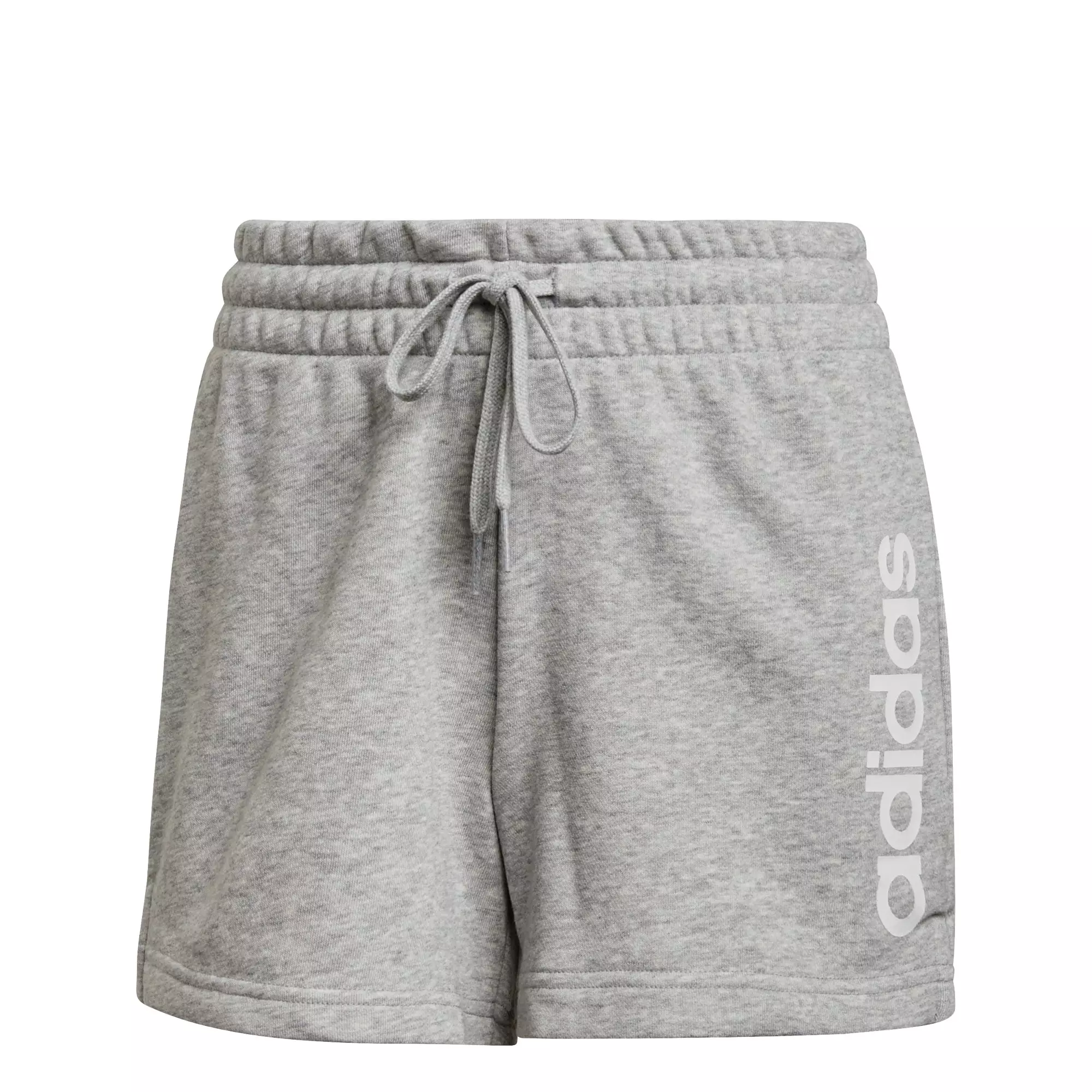adidas Women's Essentials Grey Slim Logo Shorts - GREY