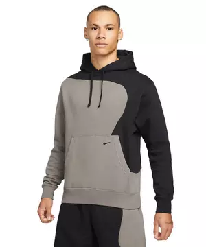 Todo el mundo inoxidable basura Nike Men's Sportswear Color Clash Pullover Hoodie-Stone/Black