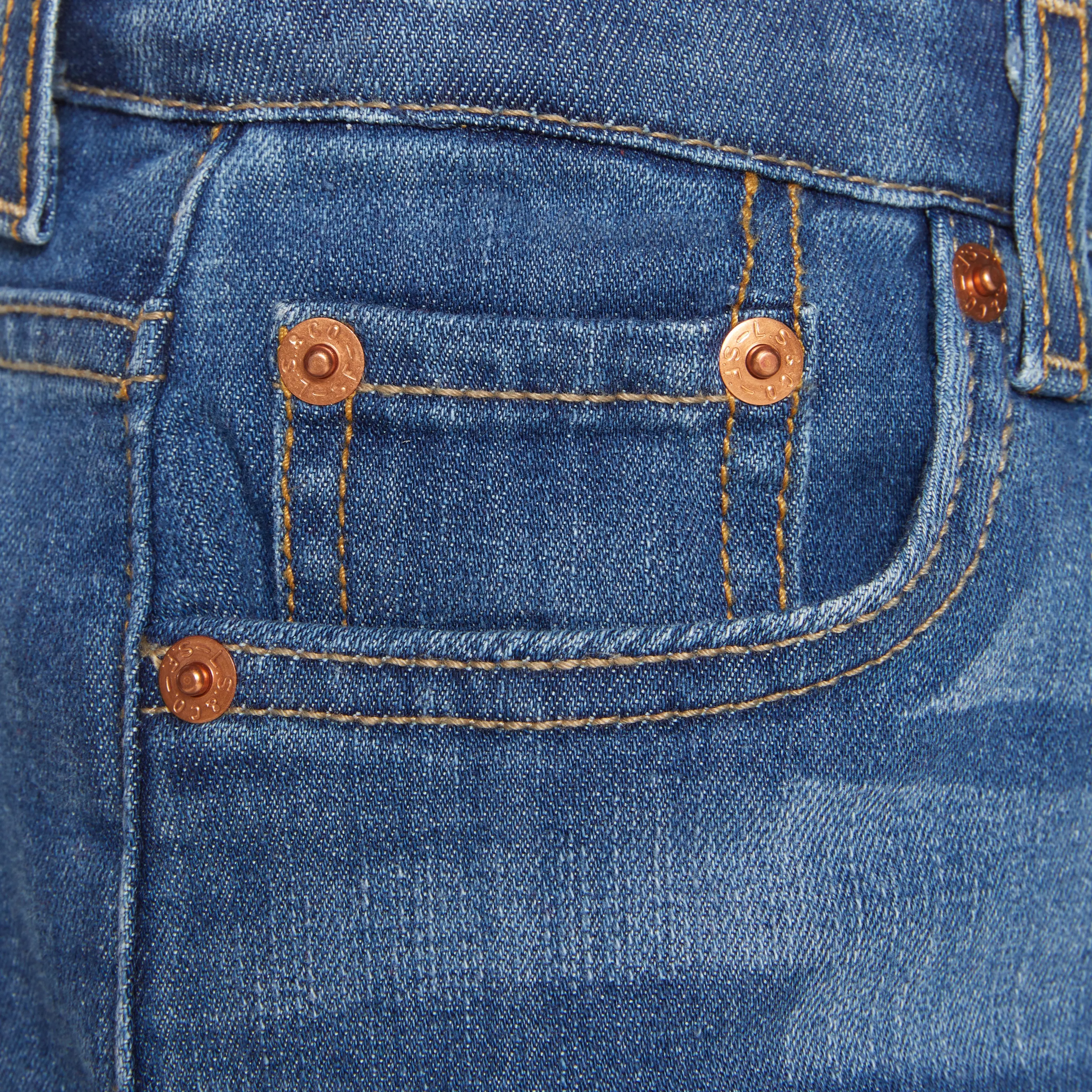 Levi's Little Boys' Performance 511 Slim Fit Medium Wash Blown Away Denim Shorts - BLUE