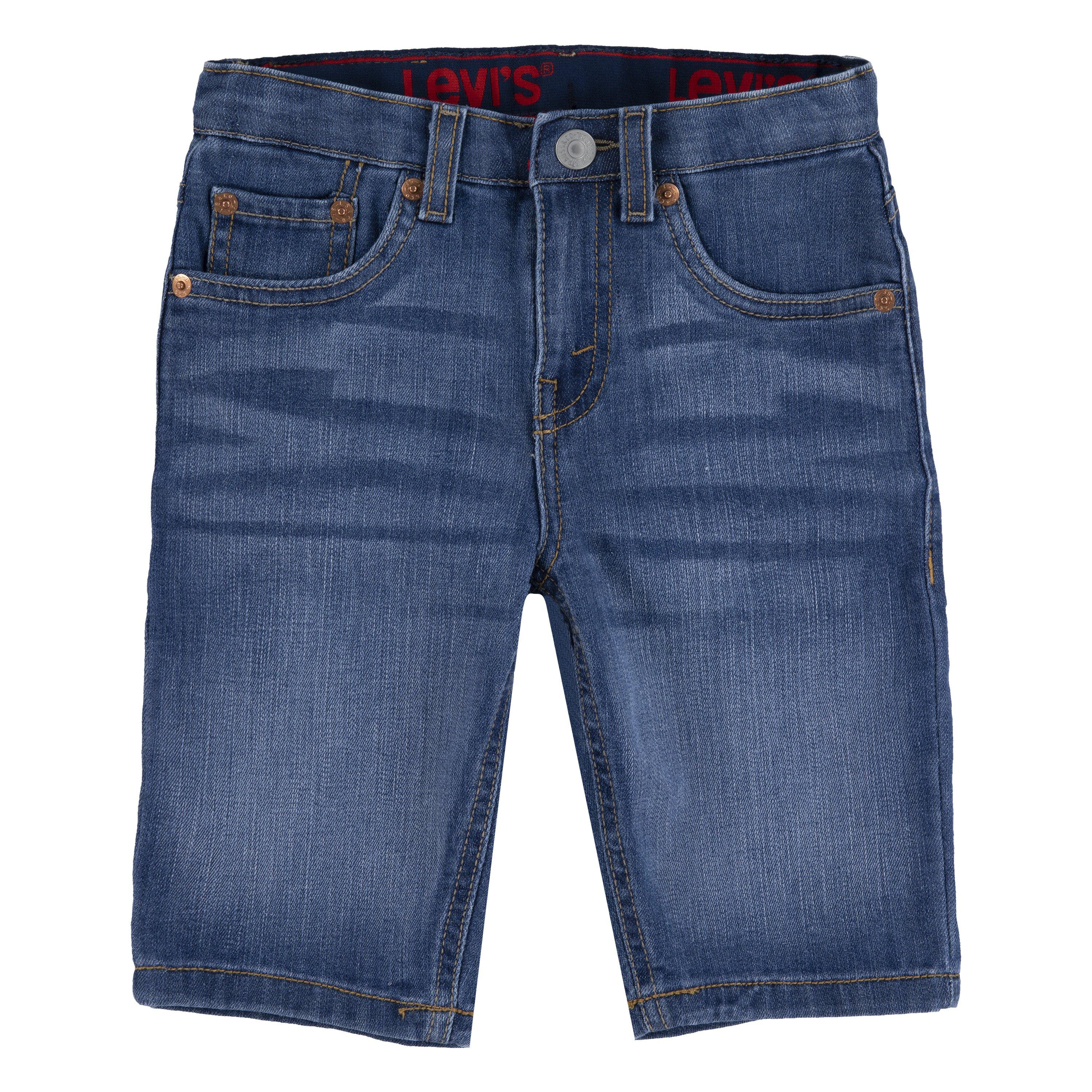 Levi's Little Boys' Performance 511 Slim Fit Medium Wash Blown Away Denim Shorts - BLUE Thumbnail View 8
