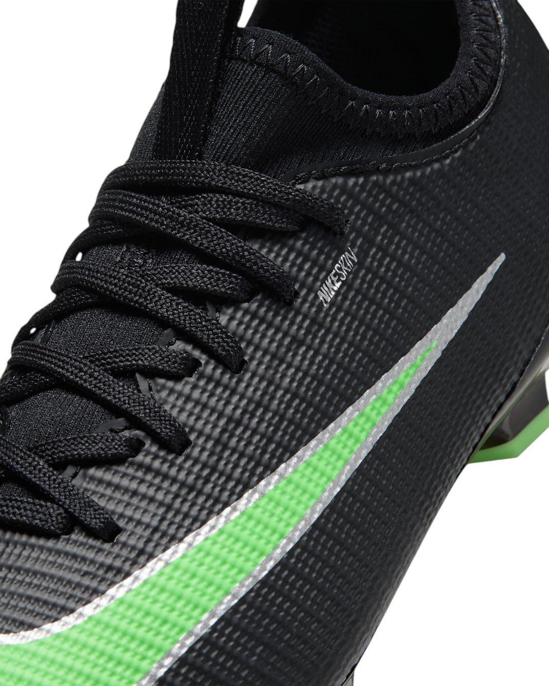 Nike Mercurial Vapor 17 Academy MG "Black/Black/Illusion Green" Preschool Kids' Soccer Cleat - BLACK/BLACK/GREEN