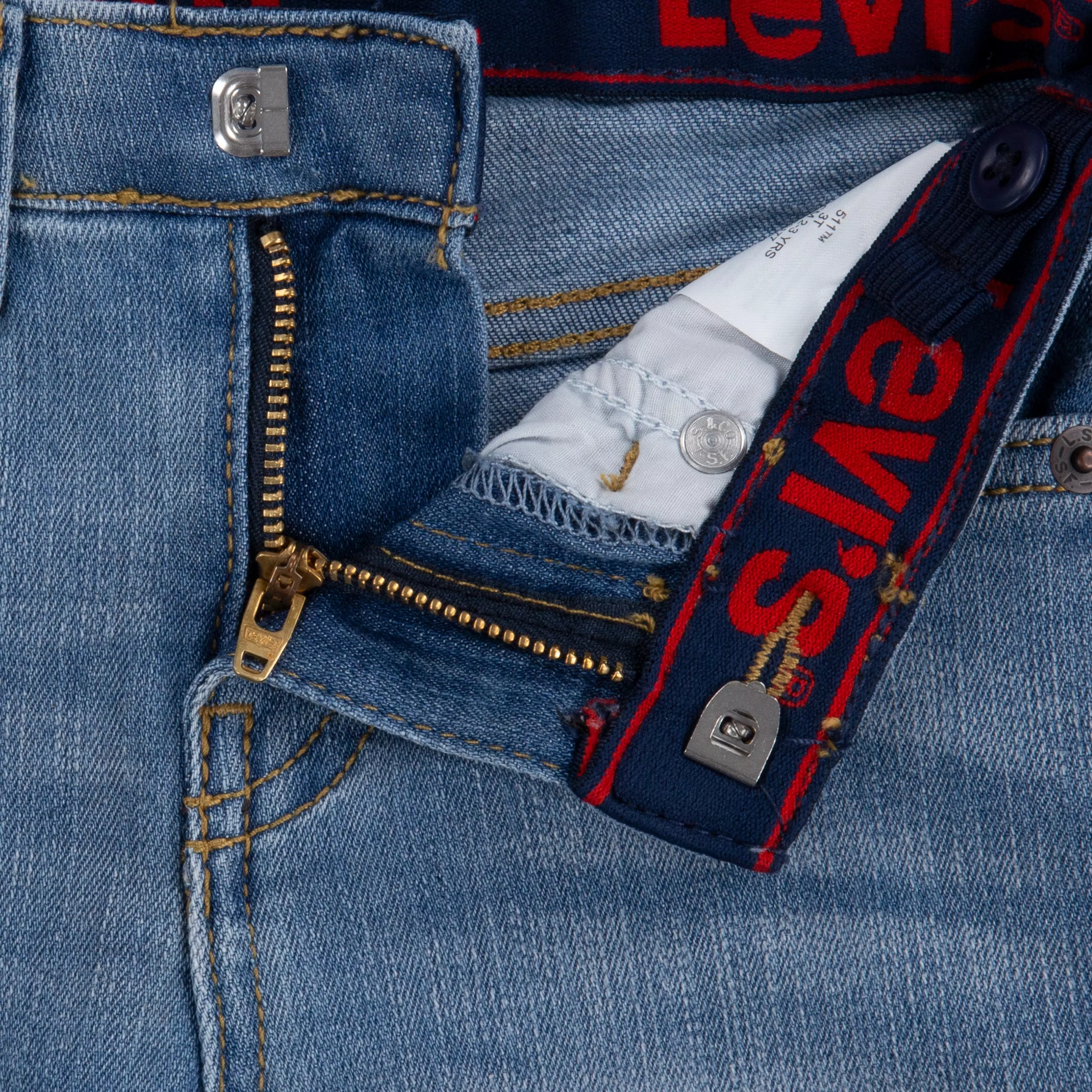Levi's Toddler Boys' Performance 511 Slim Fit Lt Wash Lt Blue Denim Shorts - LT BLUE