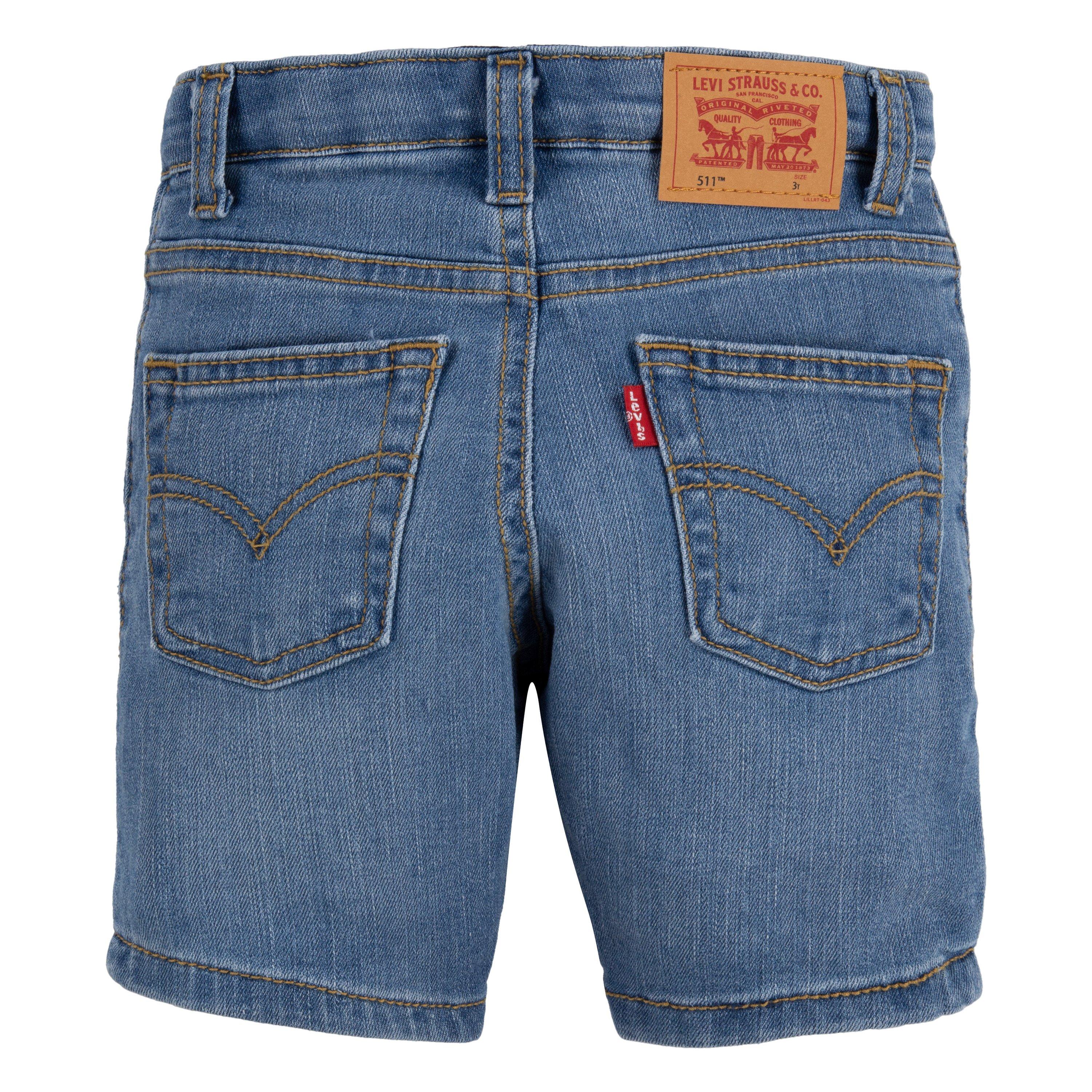 Levi's Toddler Boys' Performance 511 Slim Fit Lt Wash Lt Blue Denim Shorts - LT BLUE Thumbnail View 9