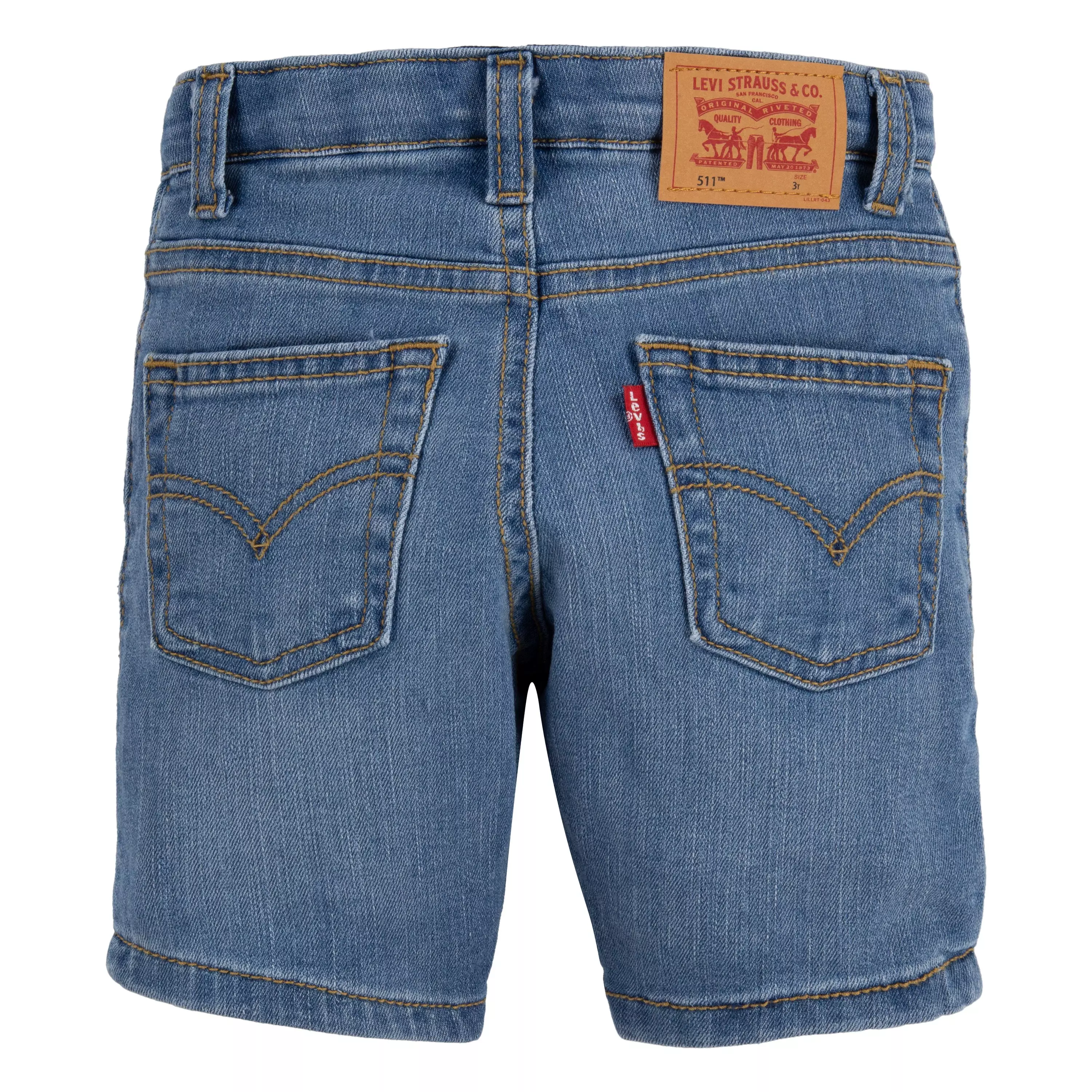 Levi's Toddler Boys' Performance 511 Slim Fit Lt Wash Lt Blue Denim Shorts - LT BLUE