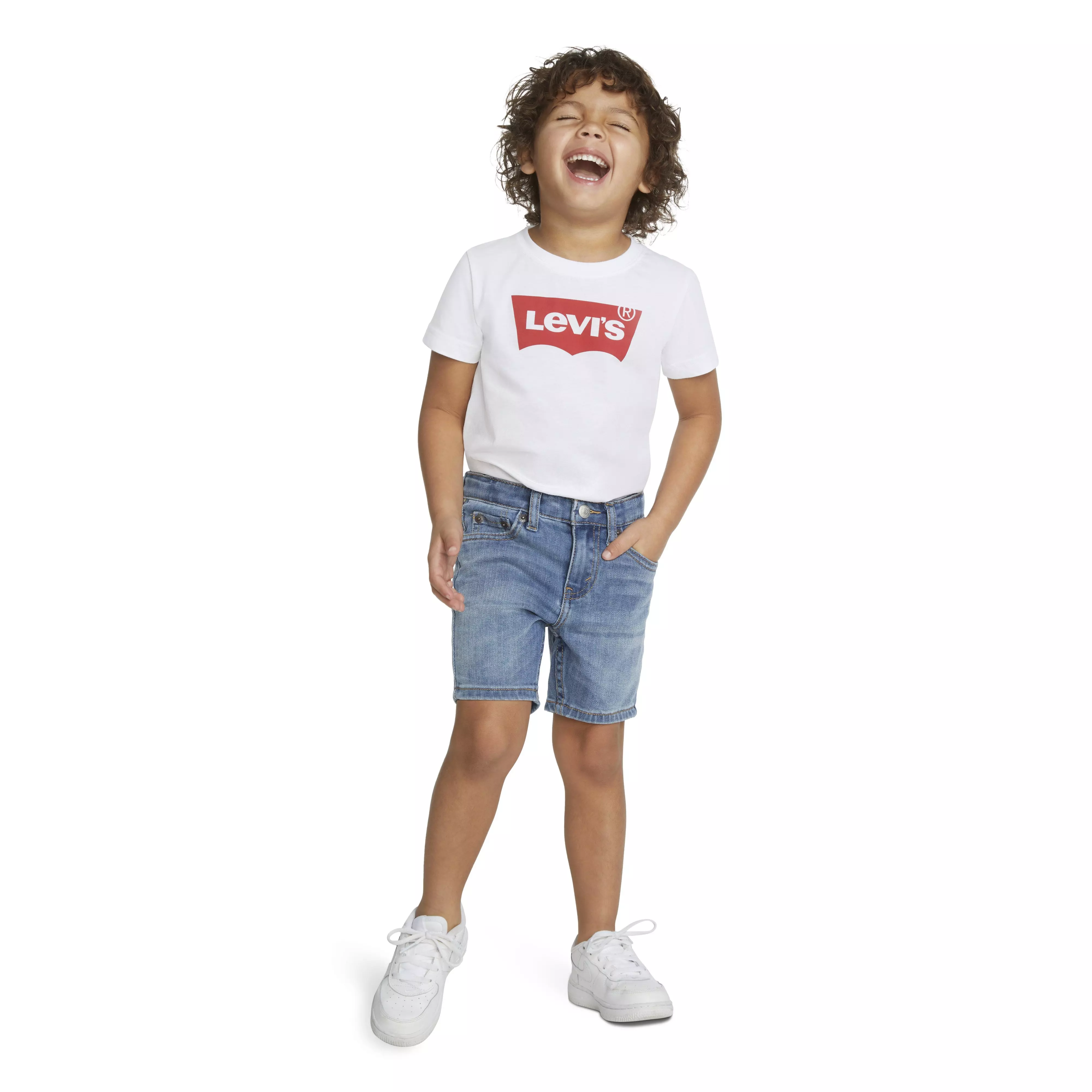 Levi's Toddler Boys' Performance 511 Slim Fit Lt Wash Lt Blue Denim Shorts - LT BLUE