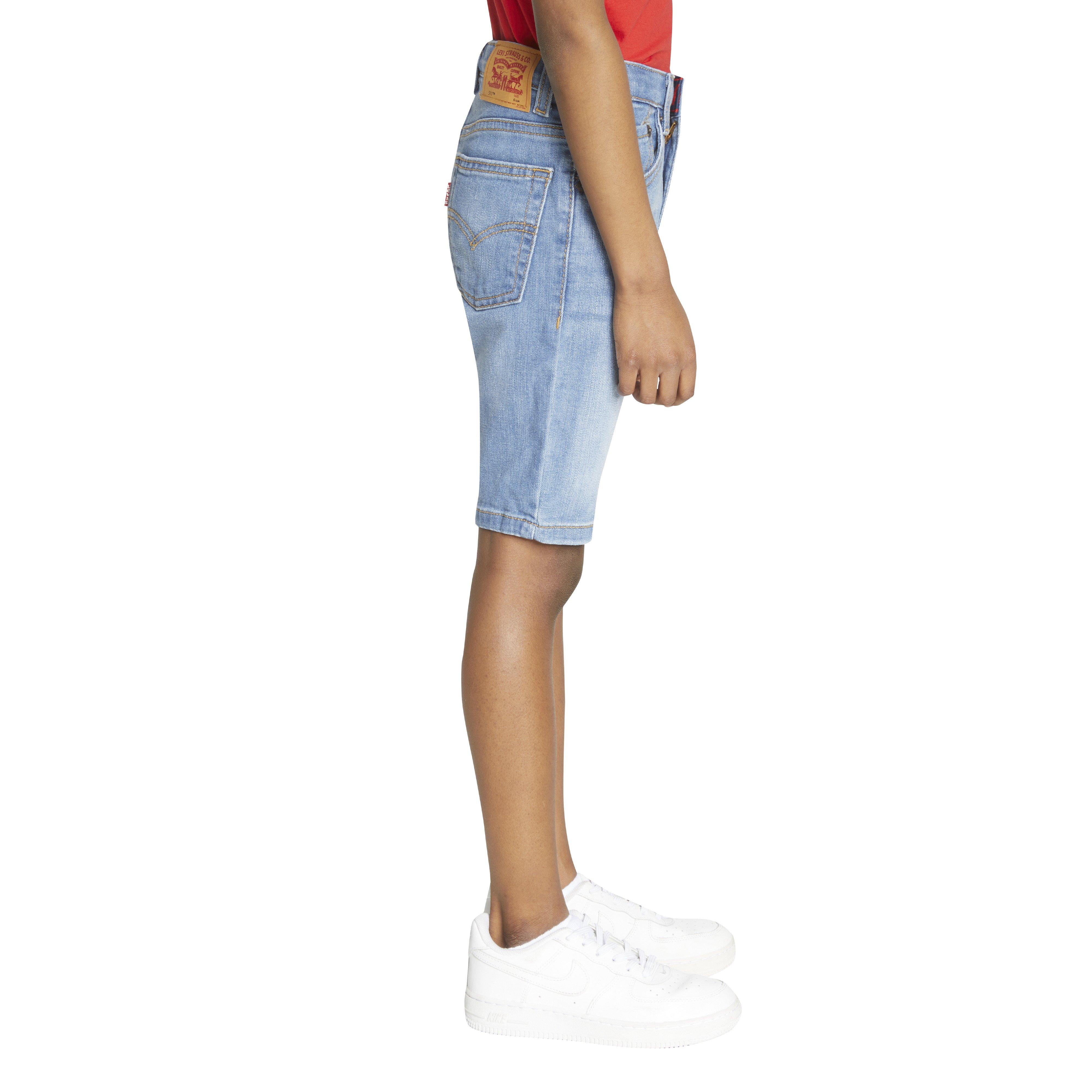 Levi's Little Boys' Performance 511 Slim Fit Lt Wash Lt Blue Denim Shorts - LT BLUE Thumbnail View 3