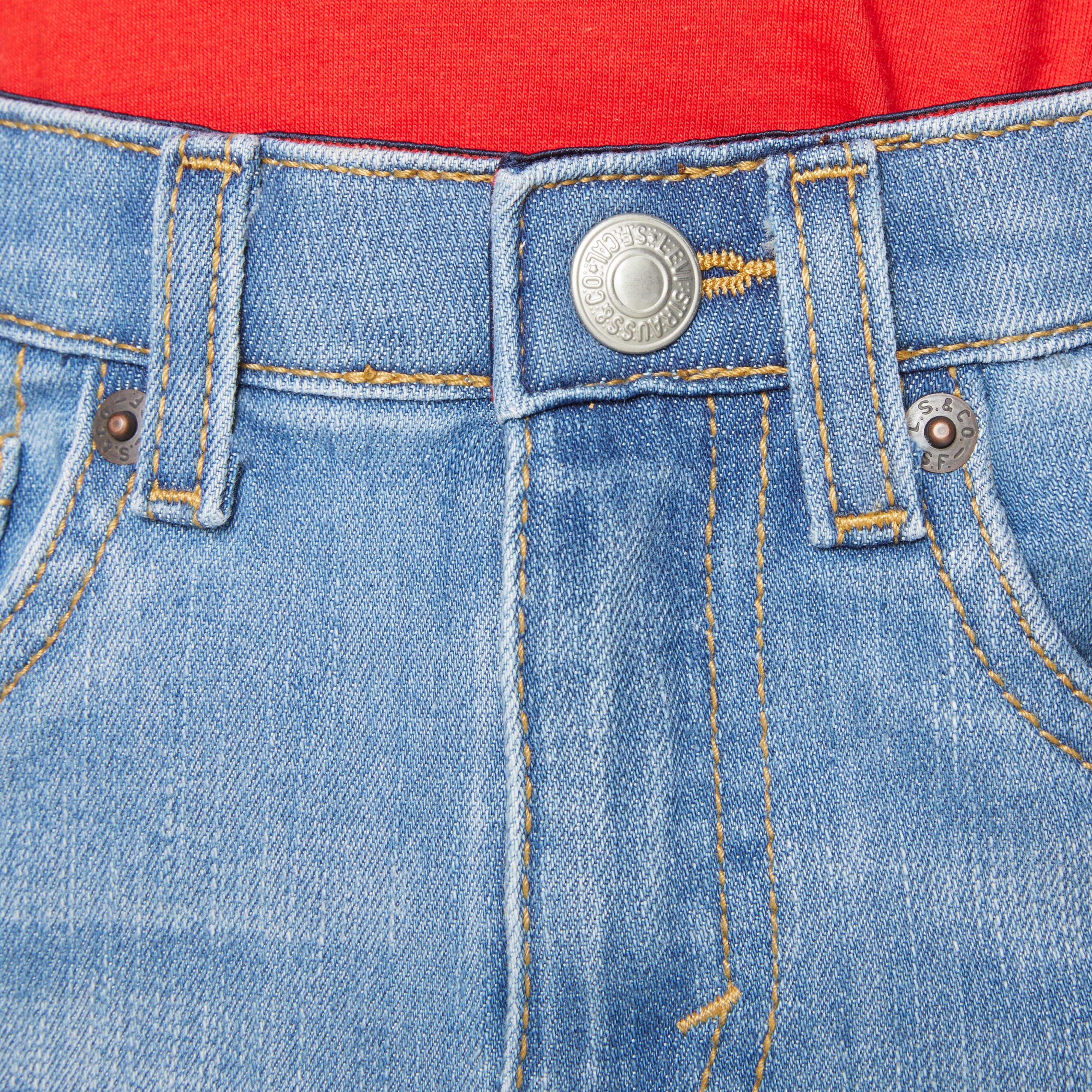 Levi's Little Boys' Performance 511 Slim Fit Lt Wash Lt Blue Denim Shorts - LT BLUE Thumbnail View 4