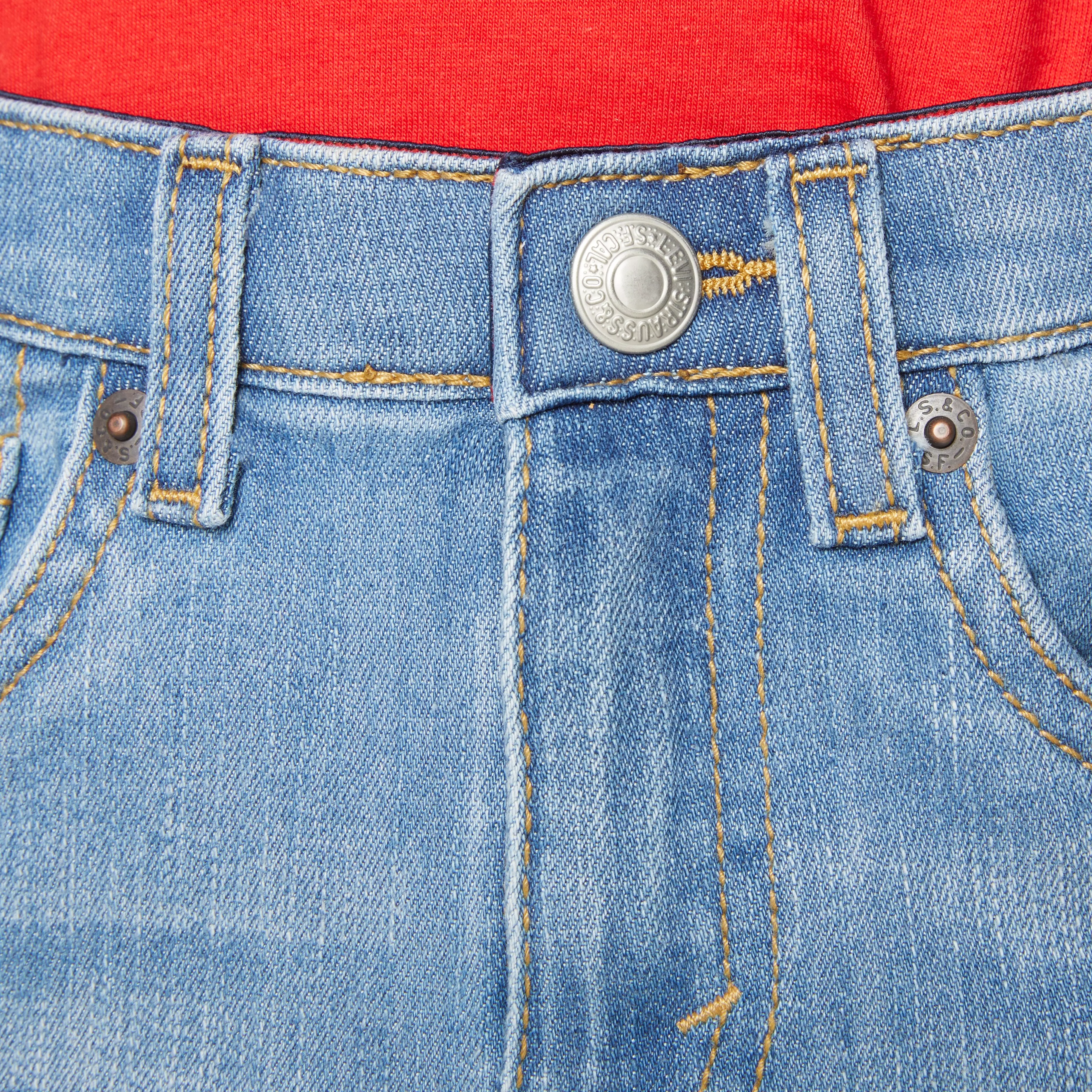 Levi's Little Boys' Performance 511 Slim Fit Lt Wash Lt Blue Denim Shorts - LT BLUE
