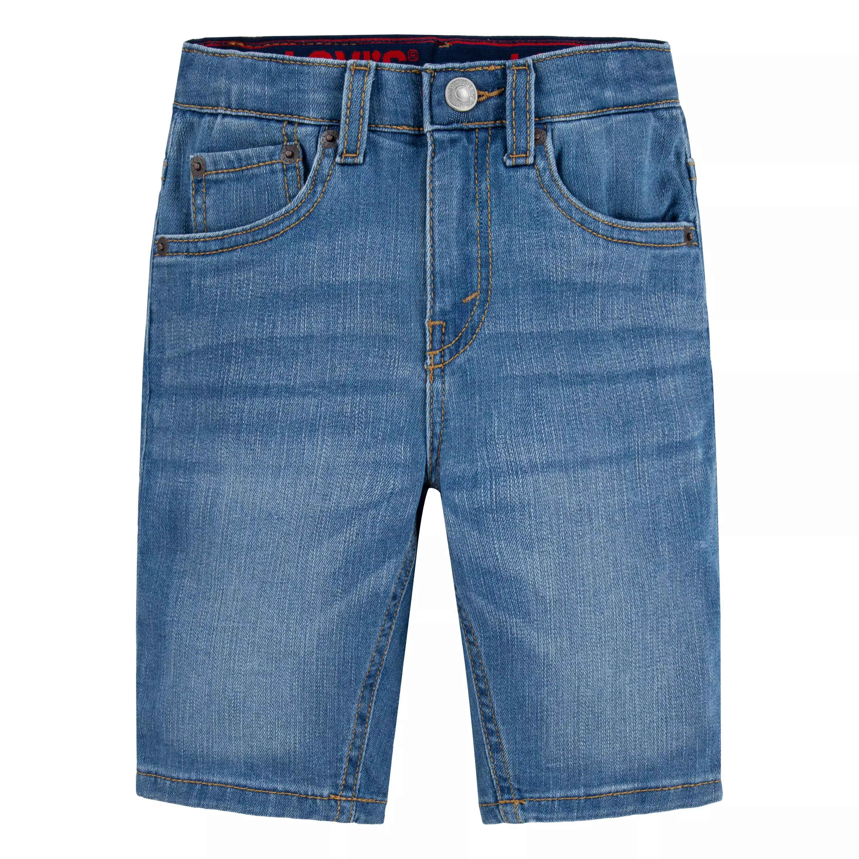 Levi's Little Boys' Performance 511 Slim Fit Lt Wash Lt Blue Denim Shorts - LT BLUE