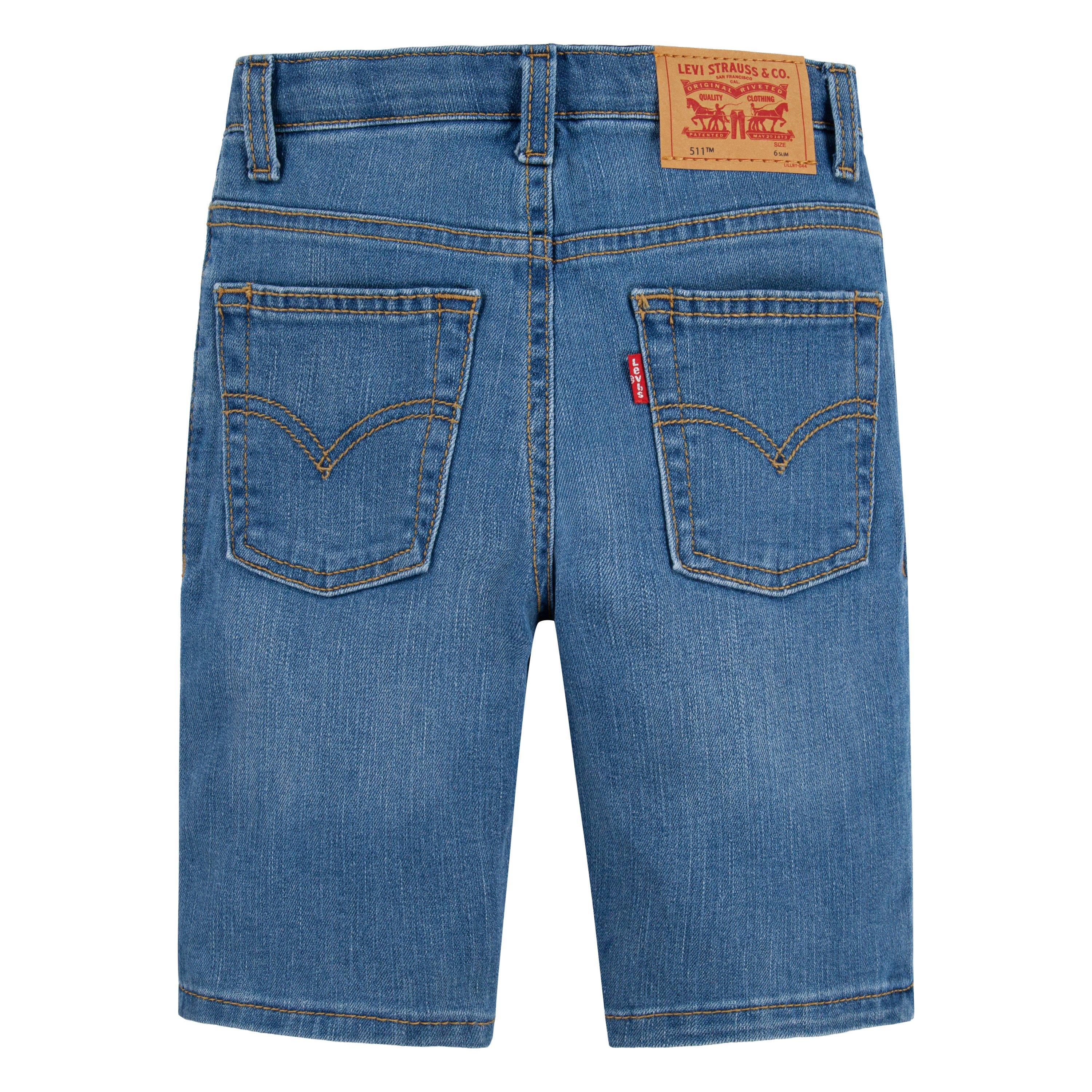 Levi's Little Boys' Performance 511 Slim Fit Lt Wash Lt Blue Denim Shorts - LT BLUE Thumbnail View 8