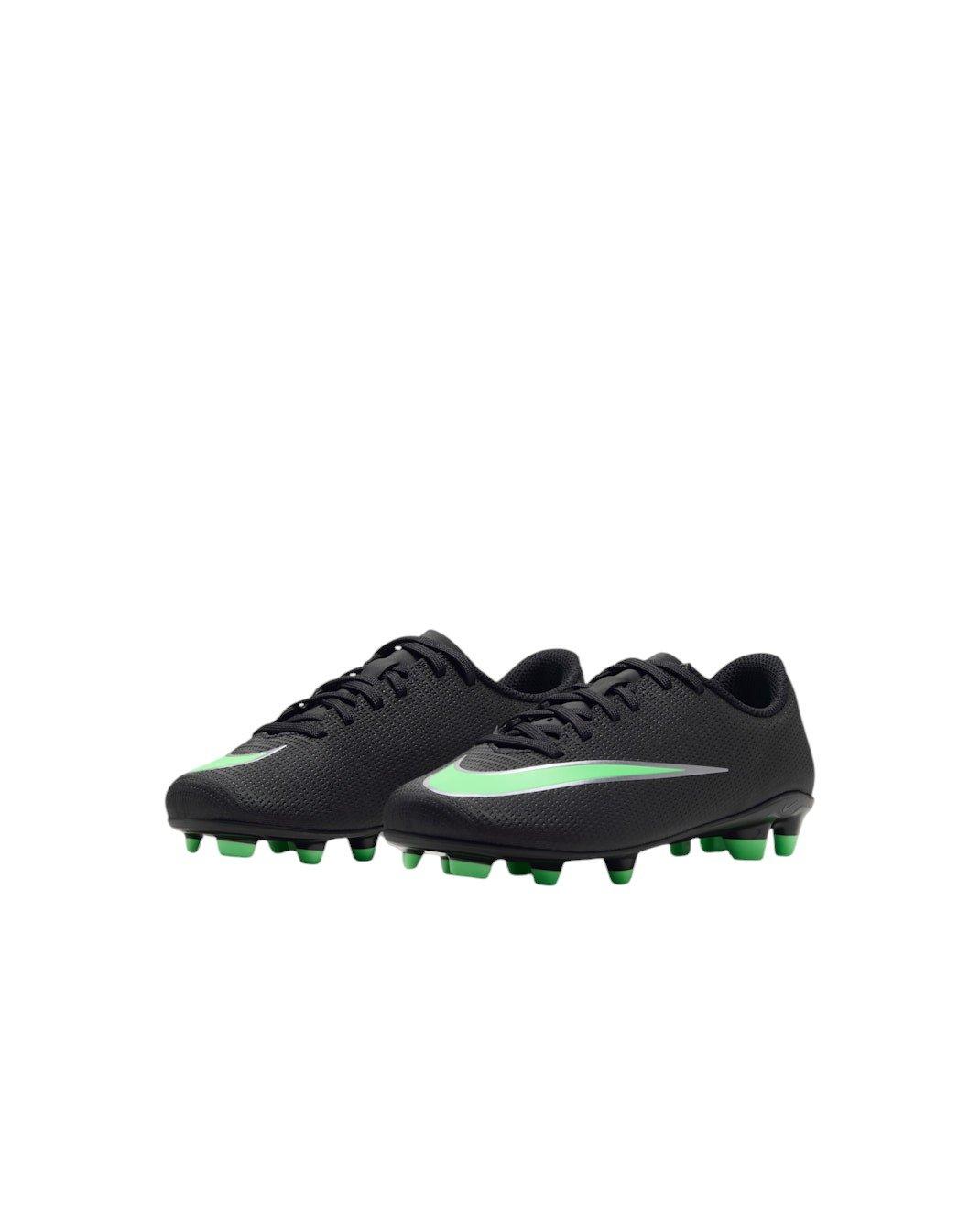 Nike Mercurial Vapor 17 Club MG "Black/Black/Illusion Green" Preschool Kids' Soccer Cleat - BLACK/BLACK/GREEN