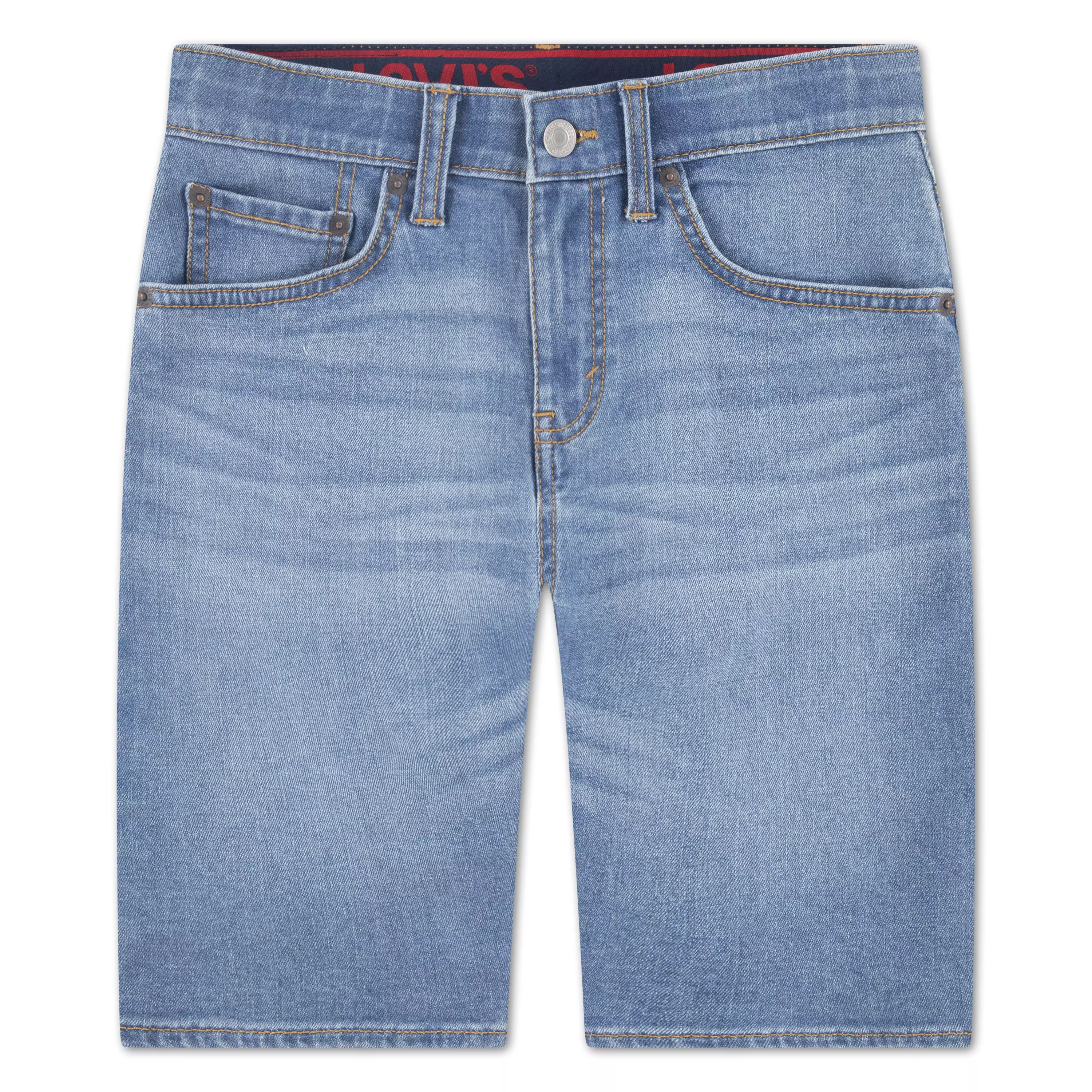 Levi's Big Boys' Performance 511 Slim Fit Lt Wash Lt Blue Denim Shorts - LT BLUE