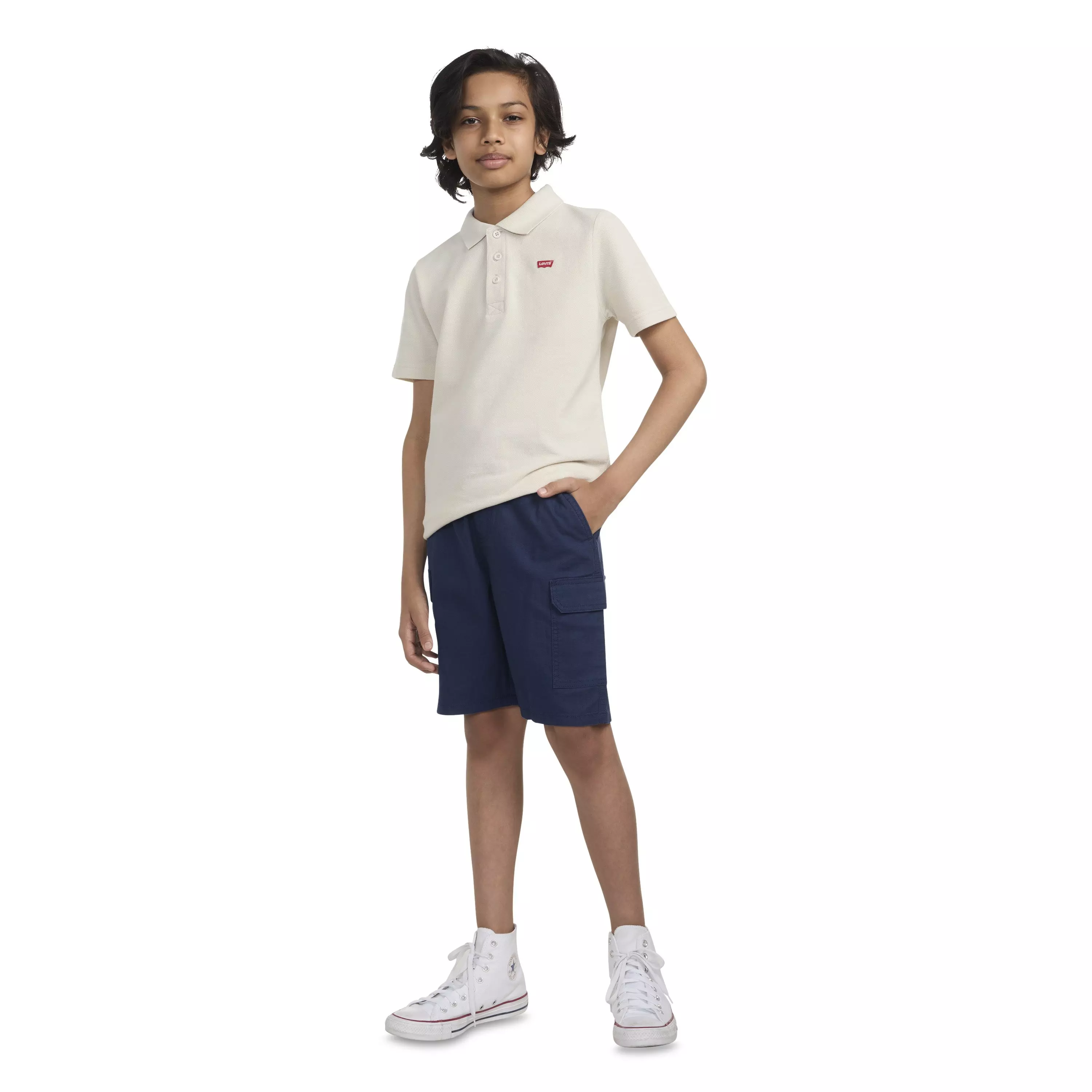 Levi's Big Boys' Cotton Cargo Shorts -Navy - NAVY