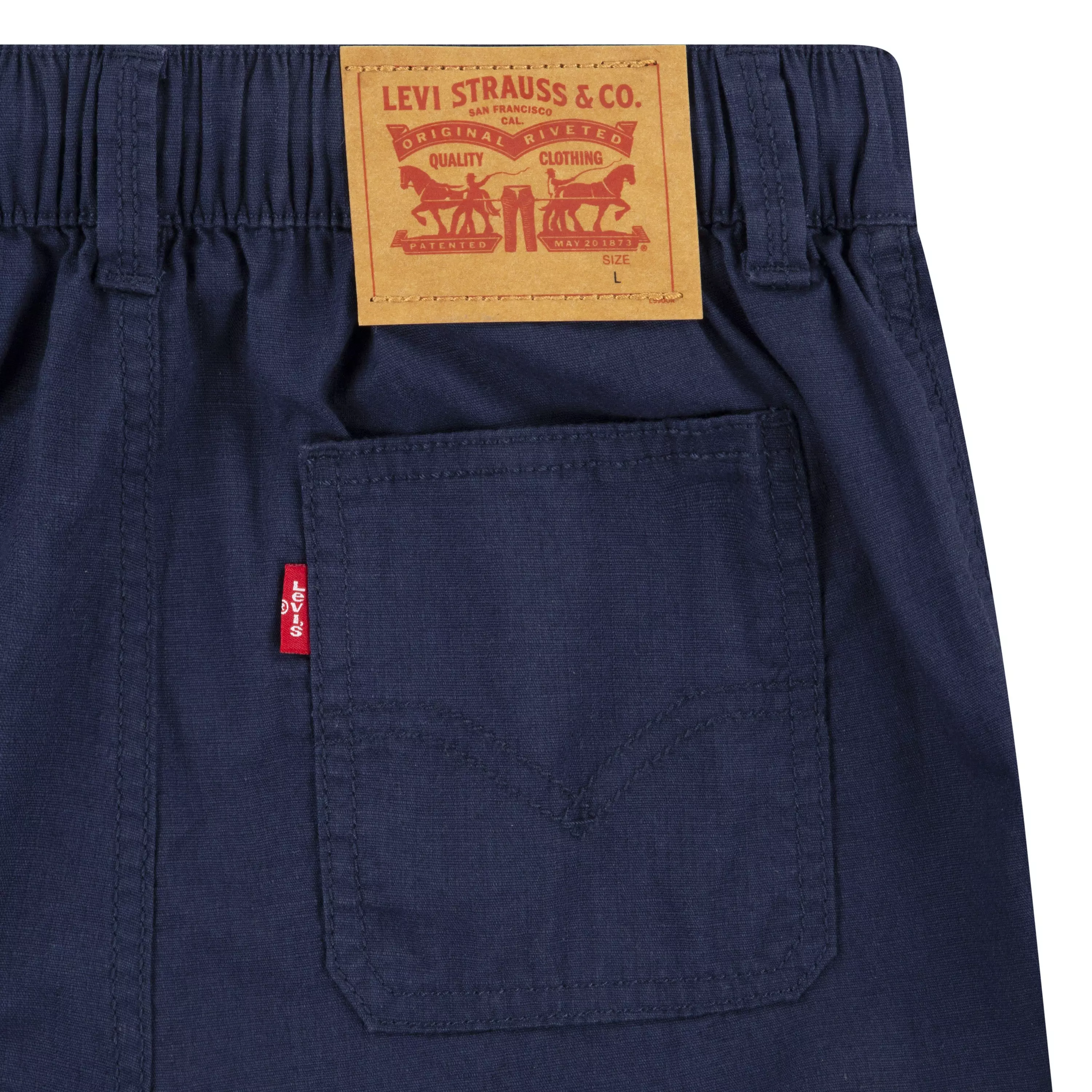 Levi's Big Boys' Cotton Cargo Shorts -Navy - NAVY