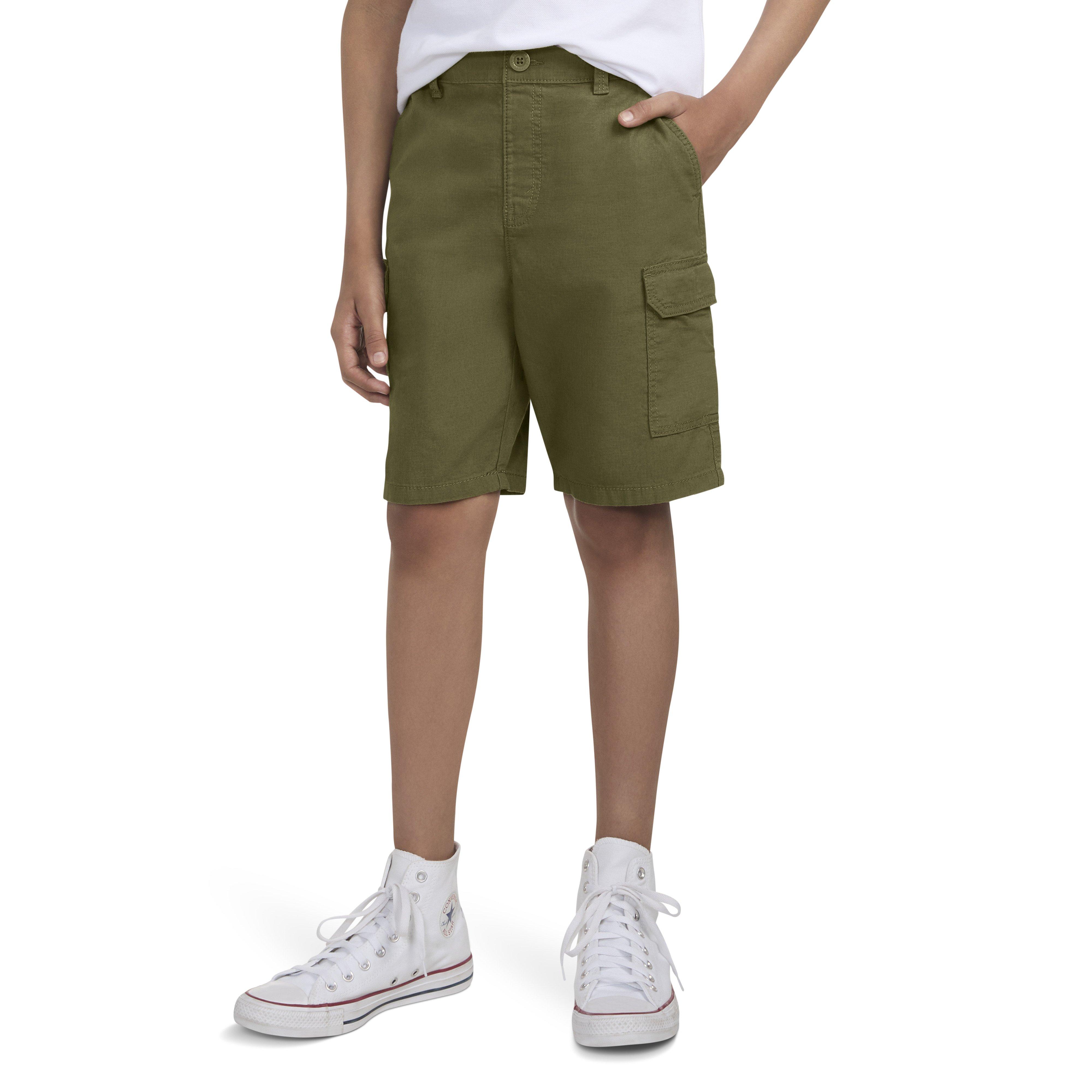 Levi's Cotton Cargo Big Boys' Olive Green Shorts