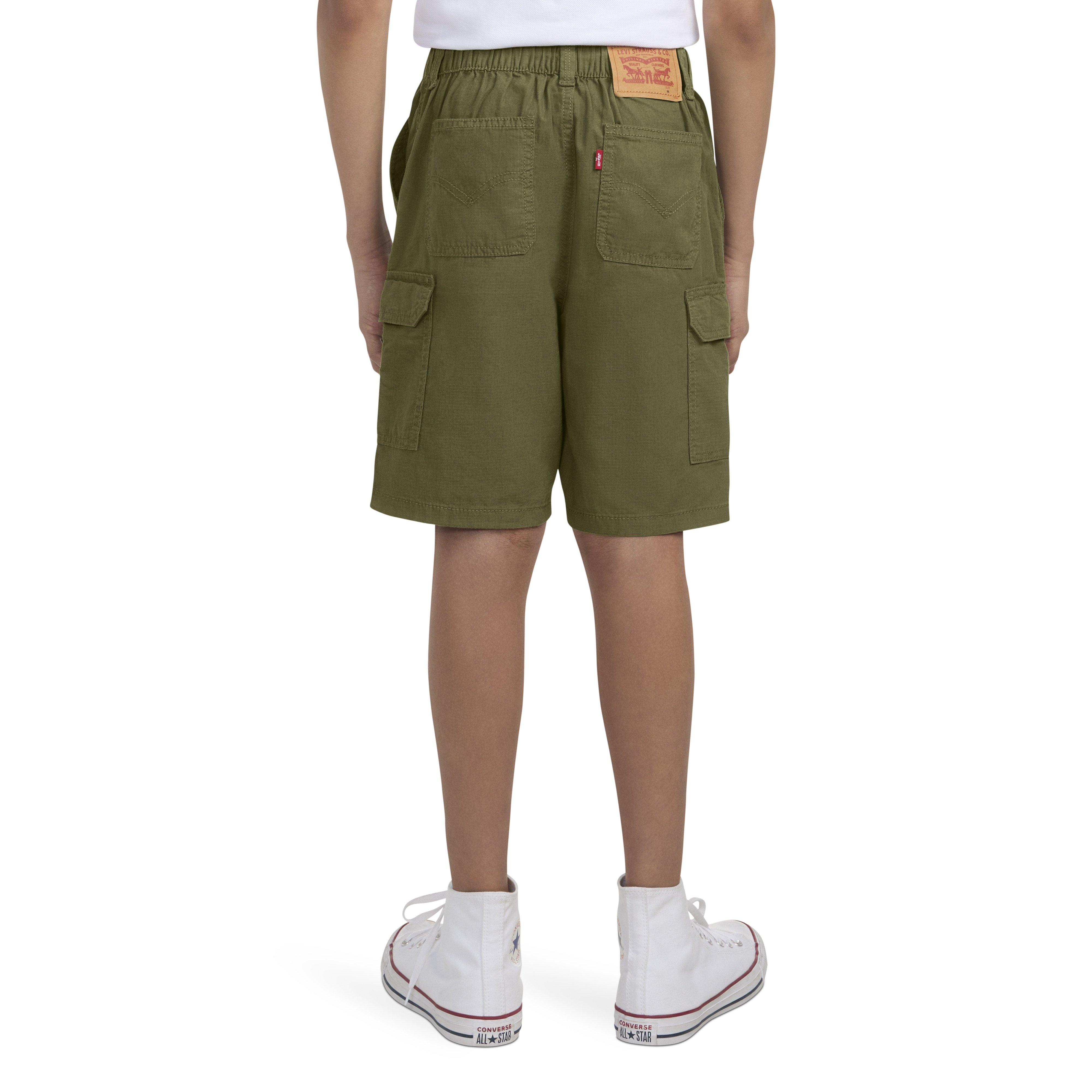 Levi's Cotton Cargo Big Boys' Olive Green Shorts