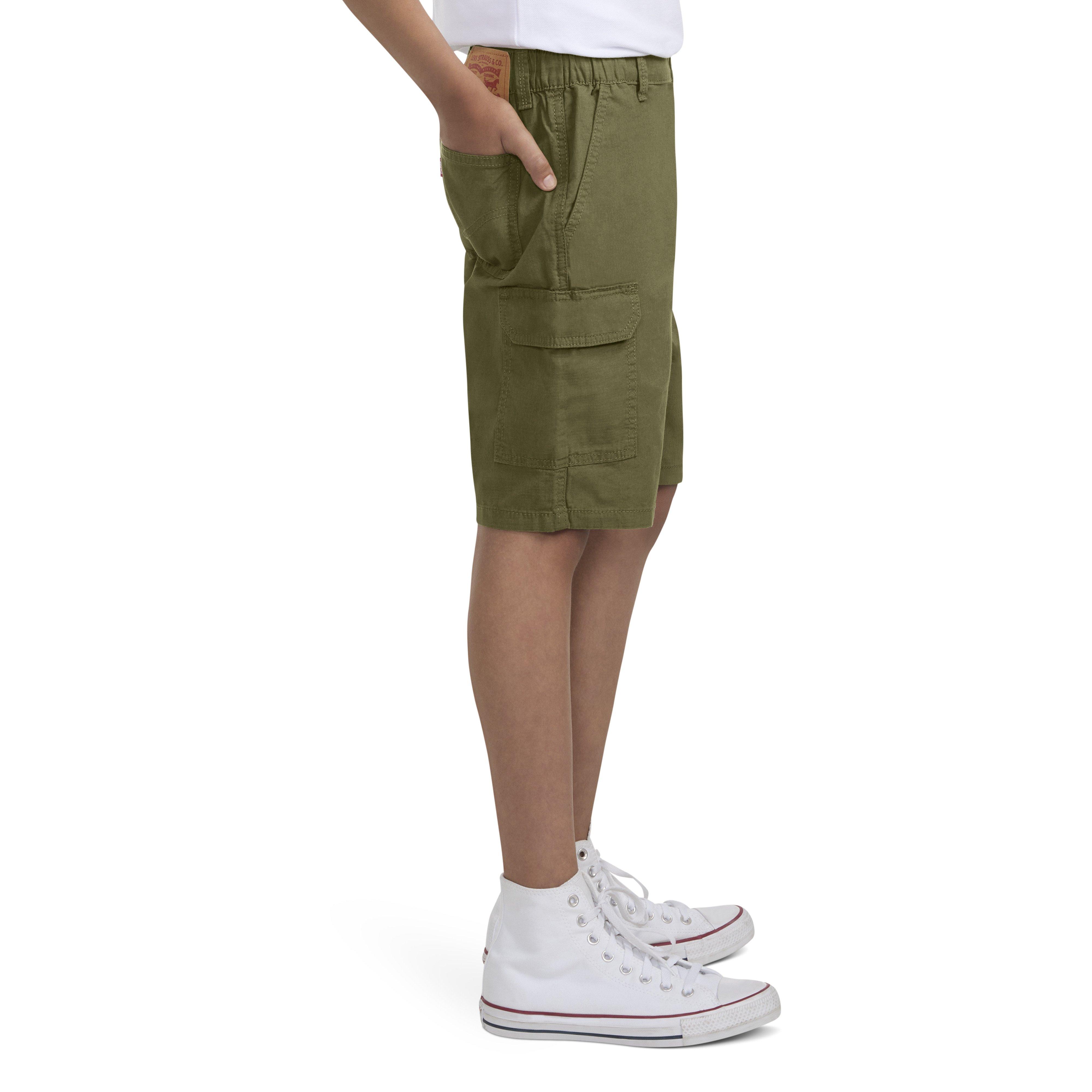 Levi's Big Boys' Cotton Cargo Shorts - Olive Green - OLIVE GREEN Thumbnail View 3