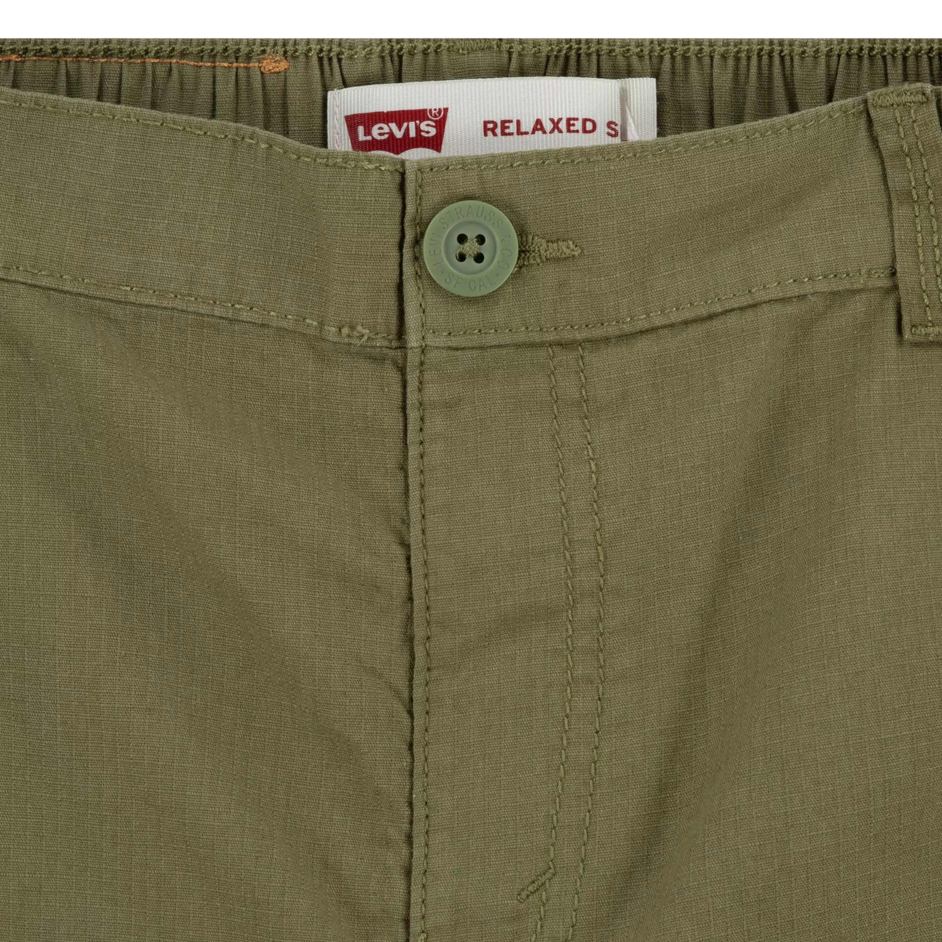 Levi's Big Boys' Cotton Cargo Shorts -Olive Green - OLIVE GREEN