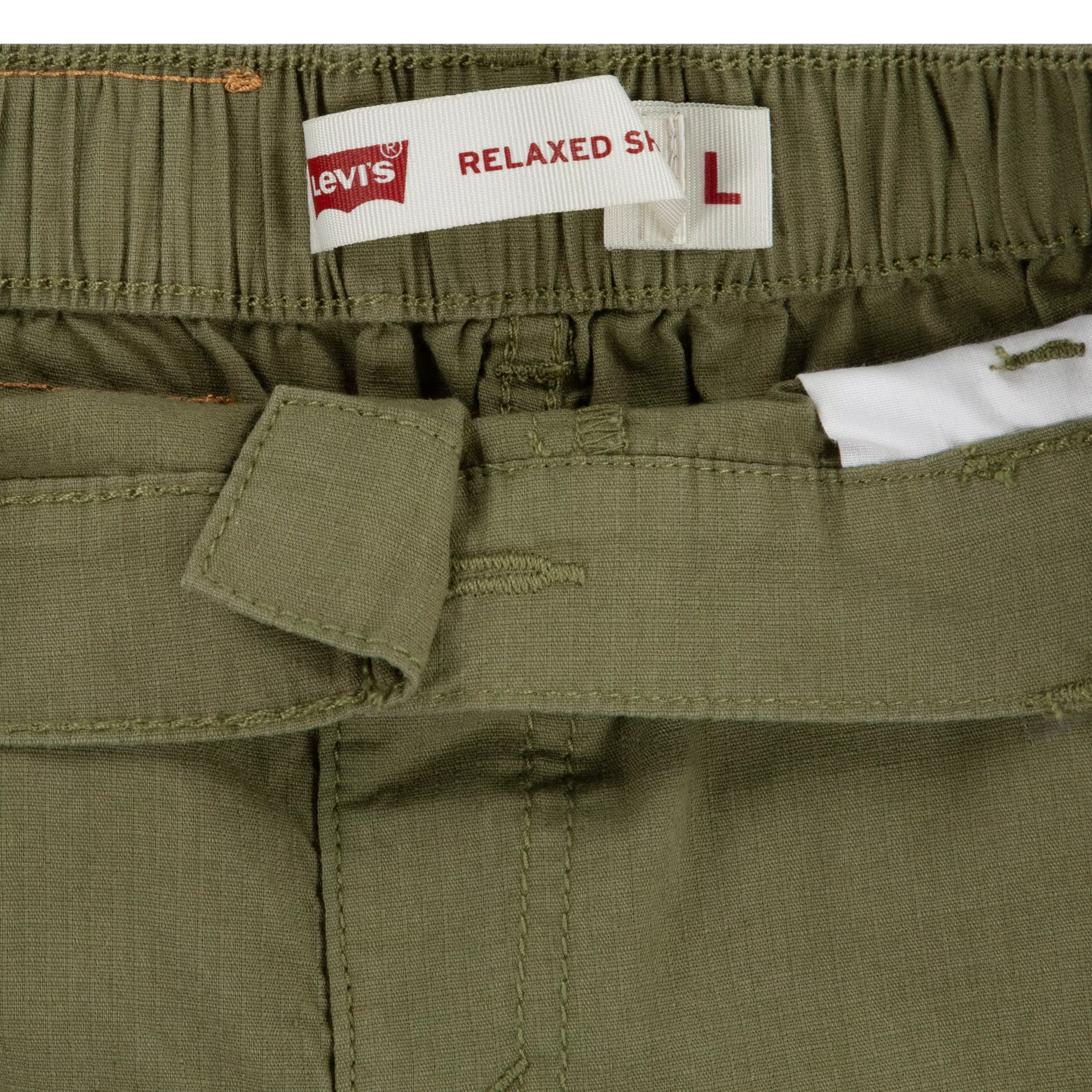 Levi's Big Boys' Cotton Cargo Shorts -Olive Green - OLIVE GREEN