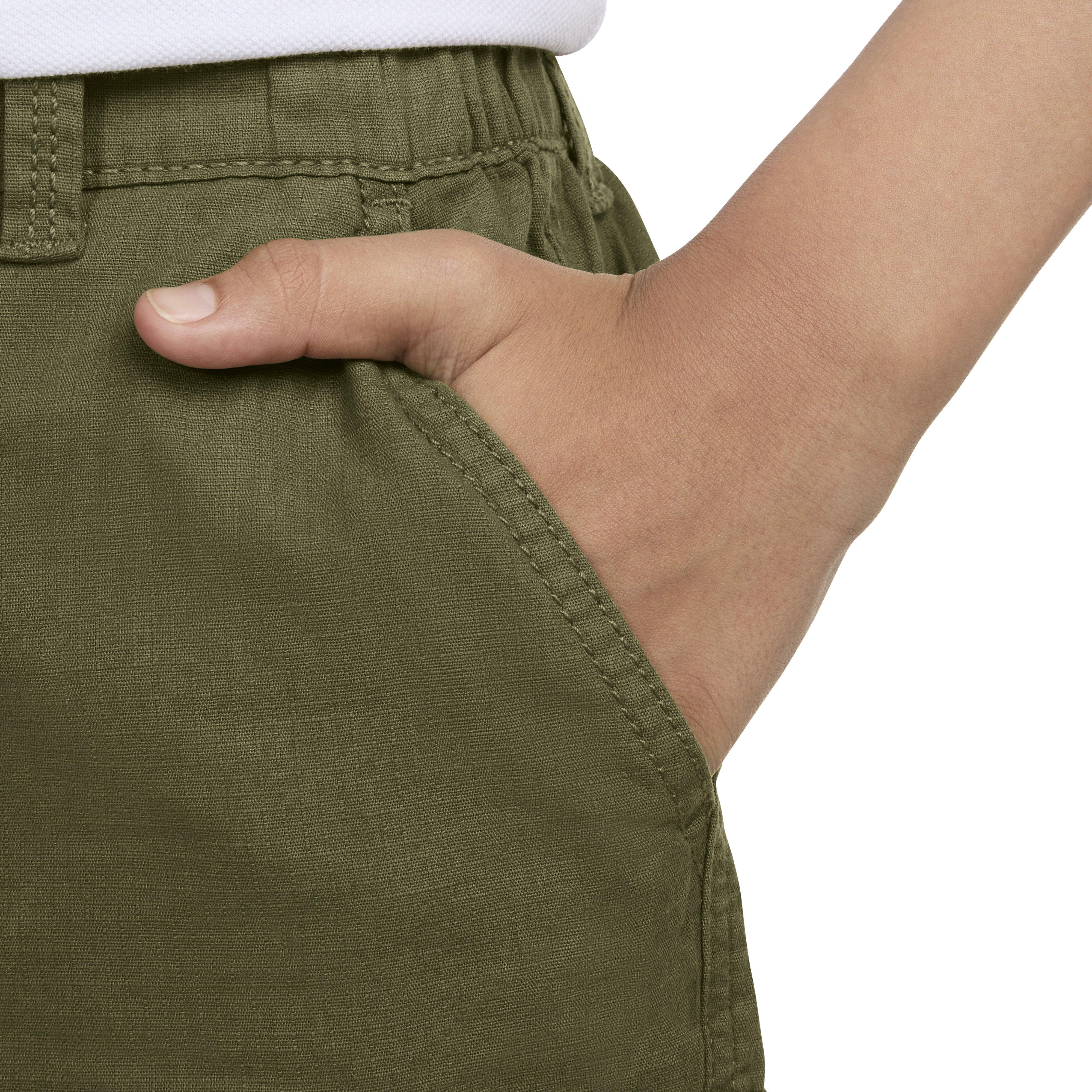 Levi's Cotton Cargo Big Boys' Olive Green Shorts