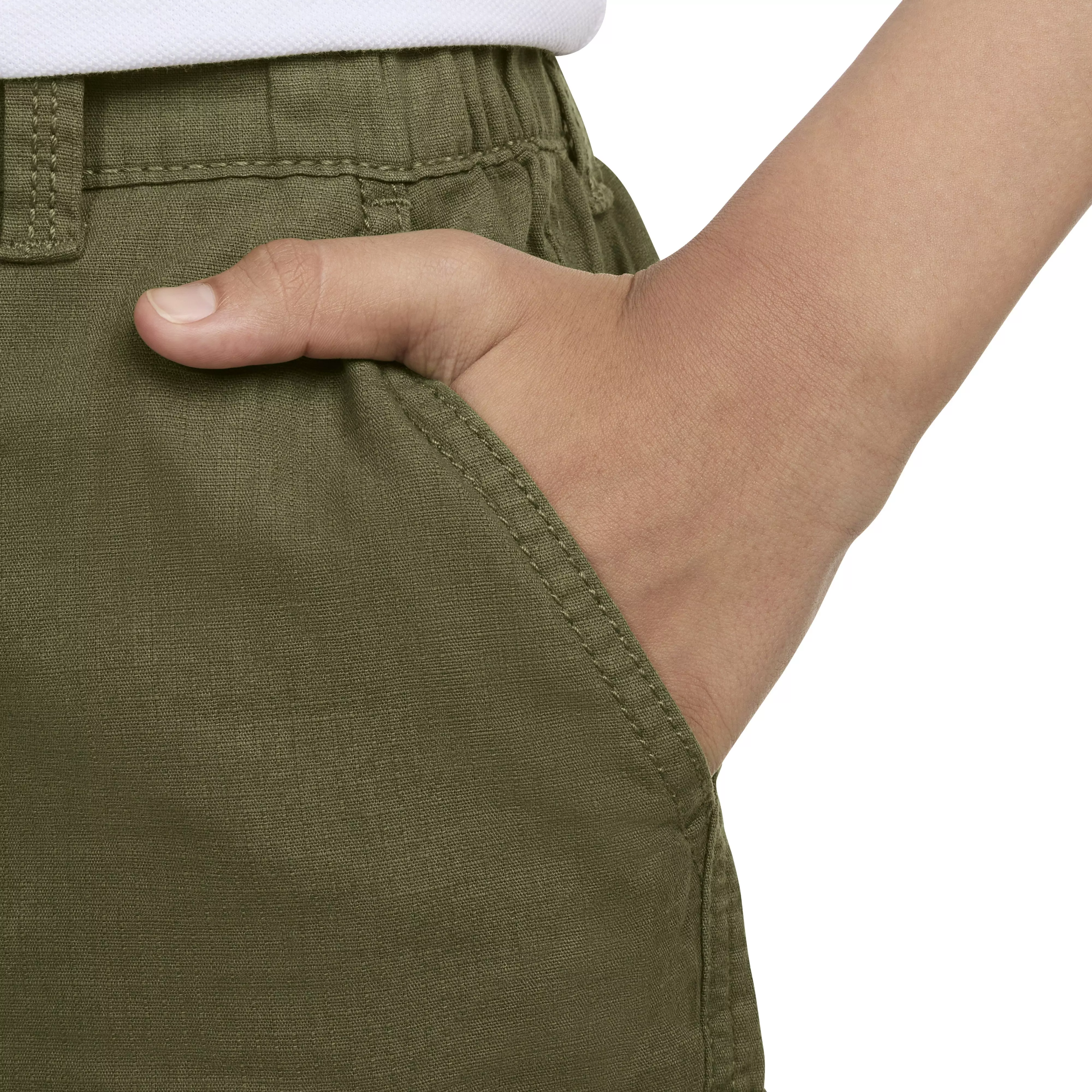 Levi's Big Boys' Cotton Cargo Shorts -Olive Green - OLIVE GREEN