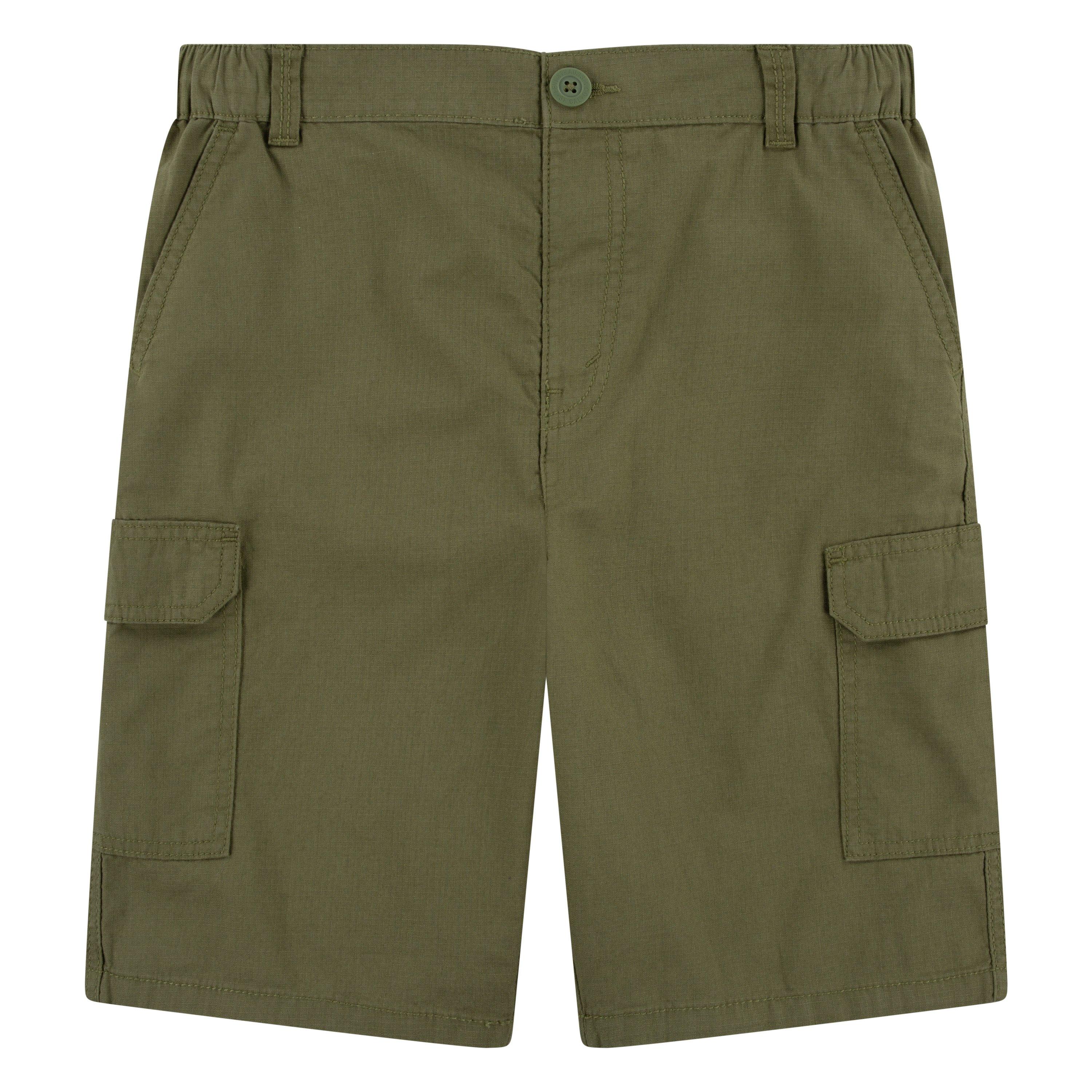 Levi's Cotton Cargo Big Boys' Olive Green Shorts