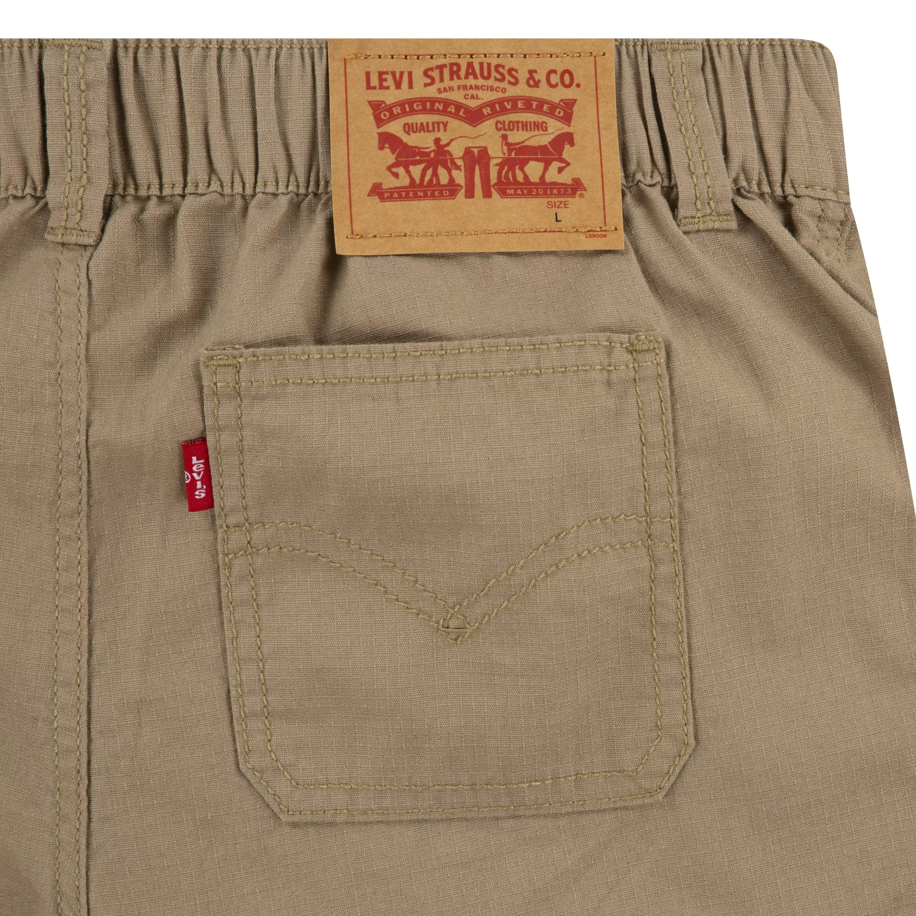 Levi's Big Boys' Cotton Cargo Shorts -Gold - GOLD