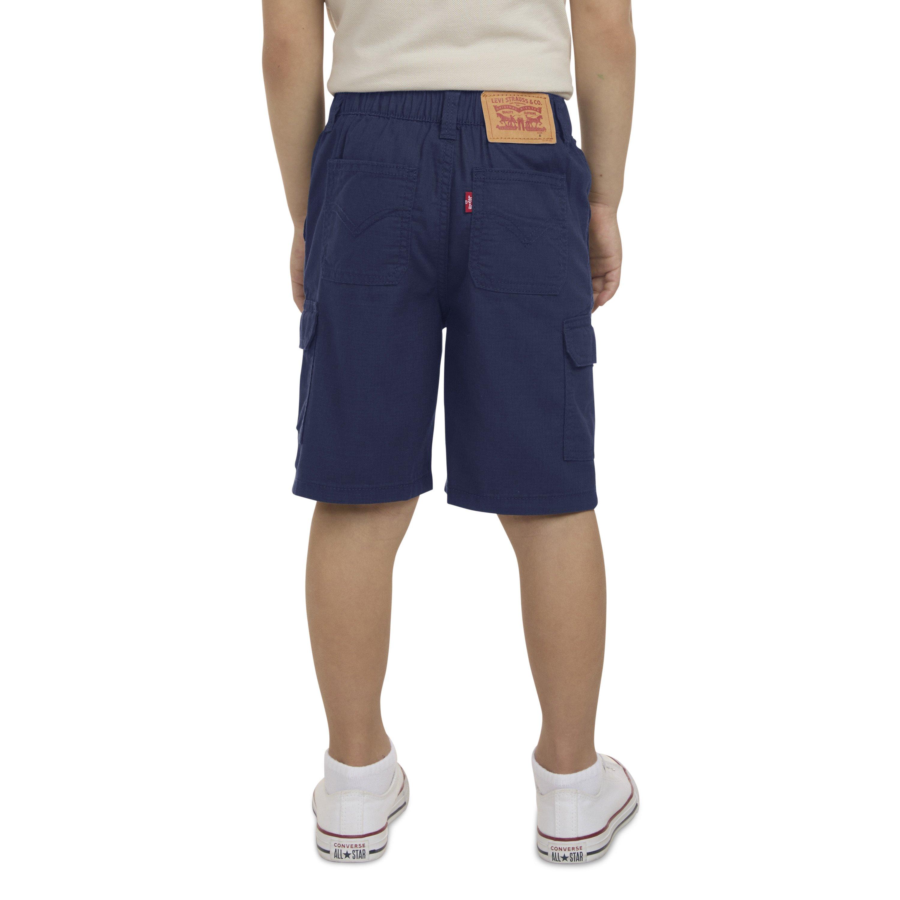 Levi's Elastic Waistband Little Boys' Navy Cargo Shorts