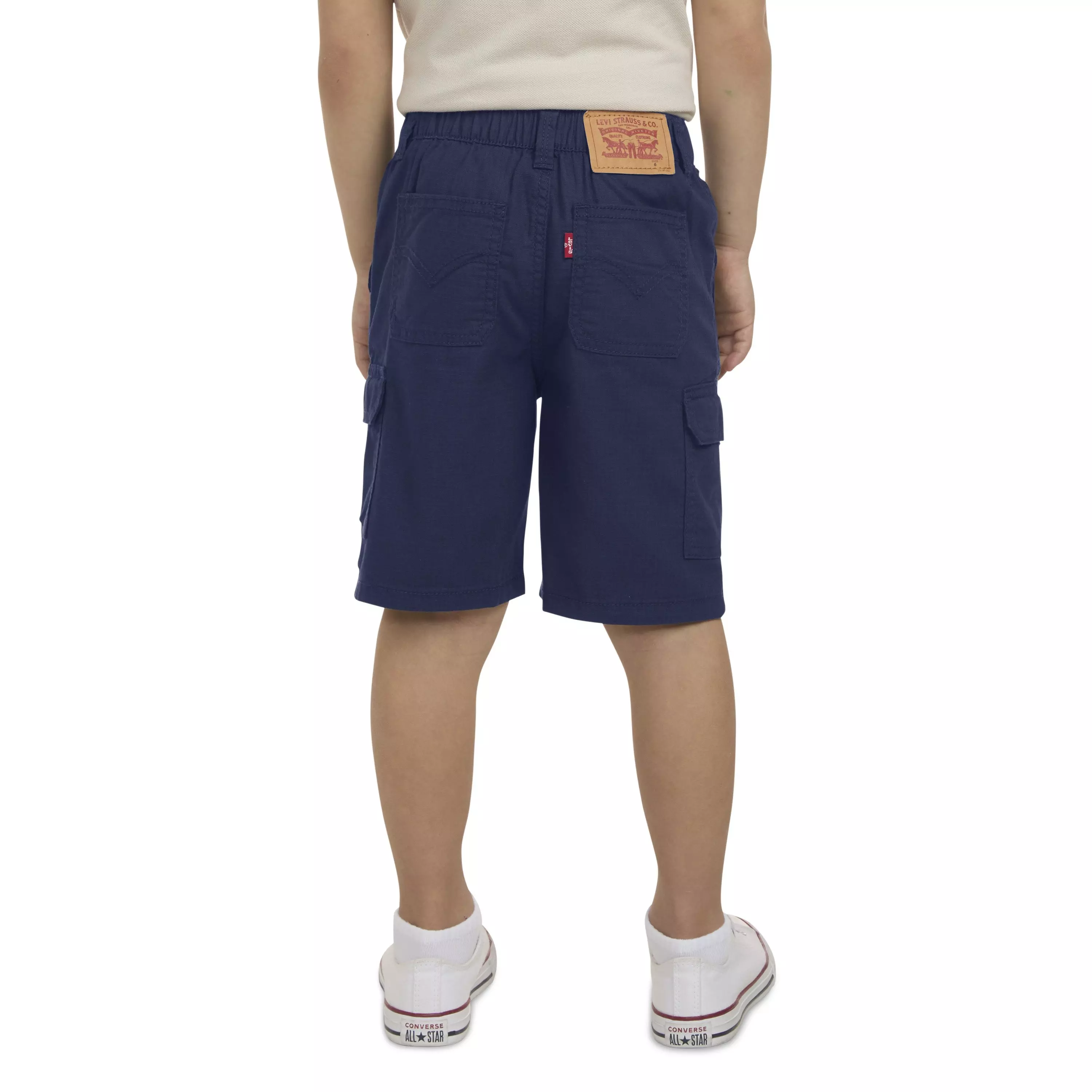 Levi's Little Boys' Elastic Waistband Cargo Shorts -Navy - NAVY